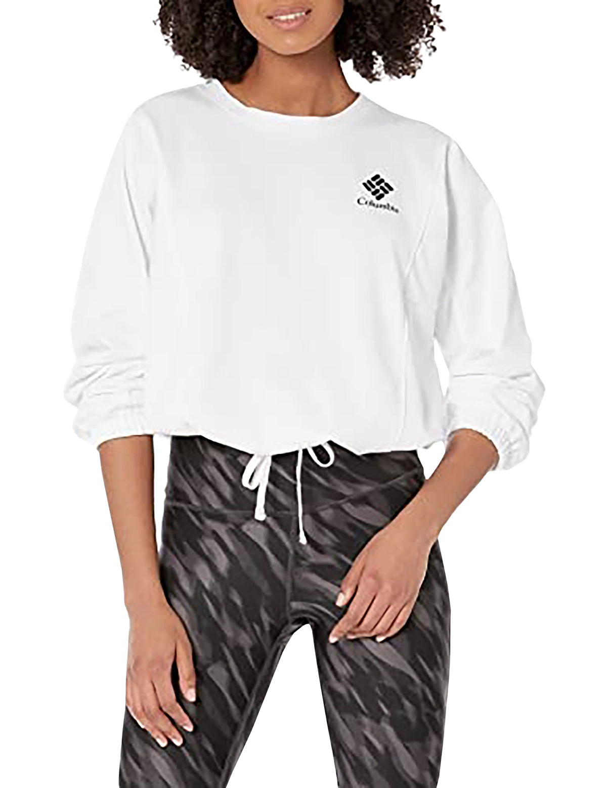 Women's Columbia Trek Seasonal Tie-Front Sweatshirt White XXL