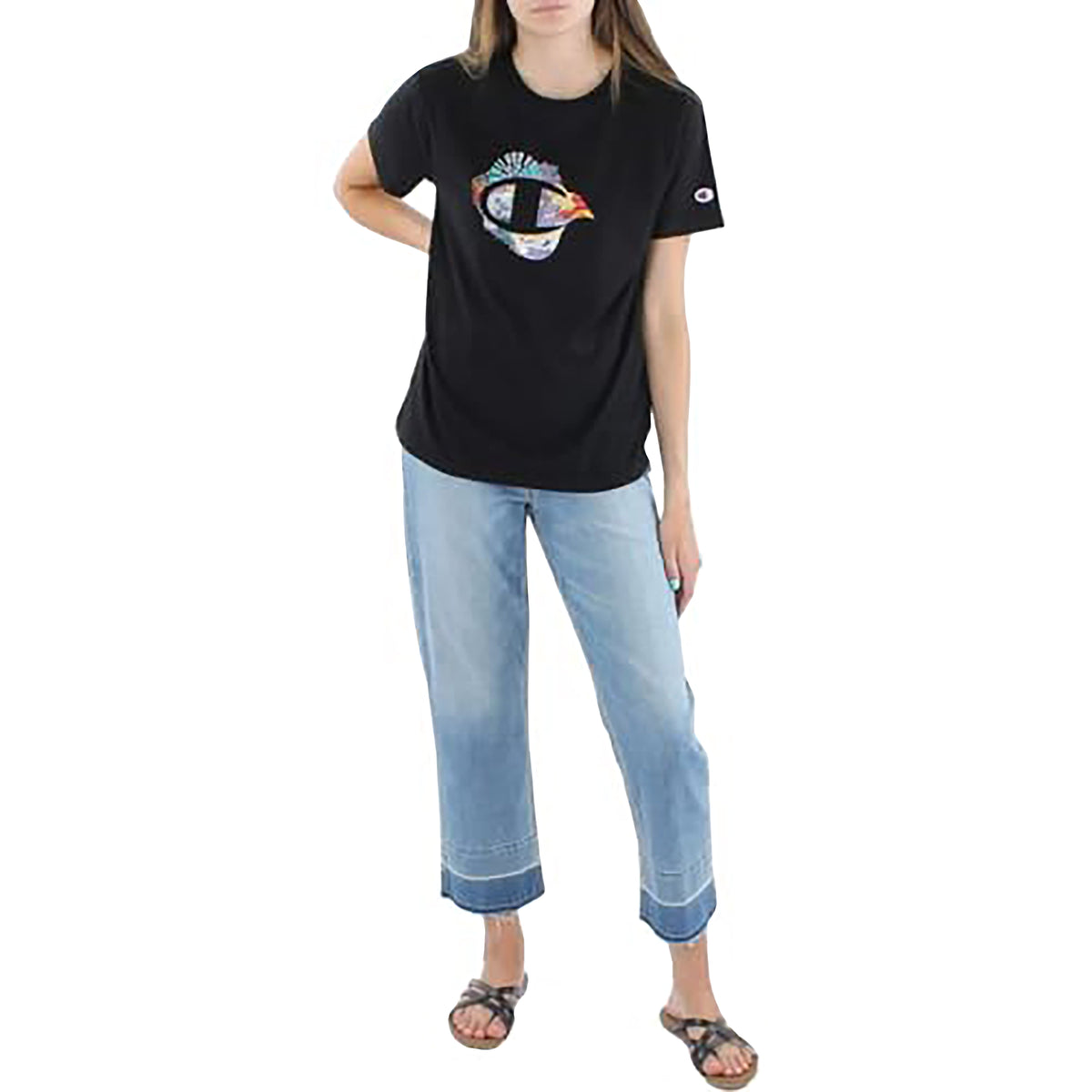 Champion Womens Printed Crewneck T-Shirt