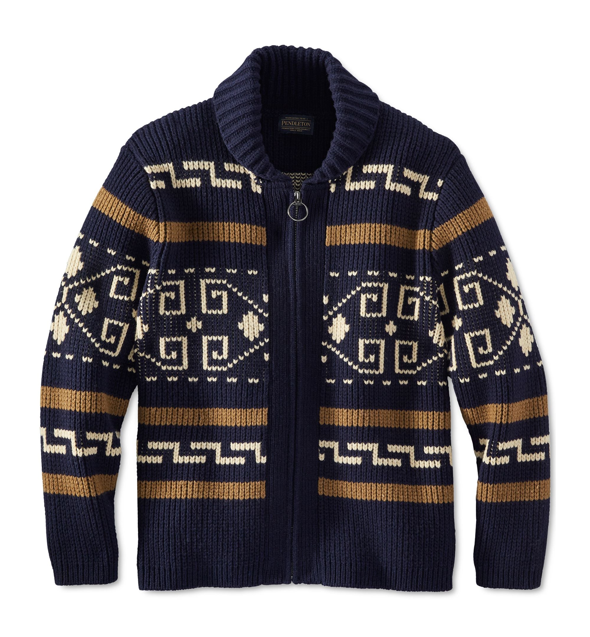 Pendleton Mens The Original Westerly Geo Full Zip Wool Cardigan