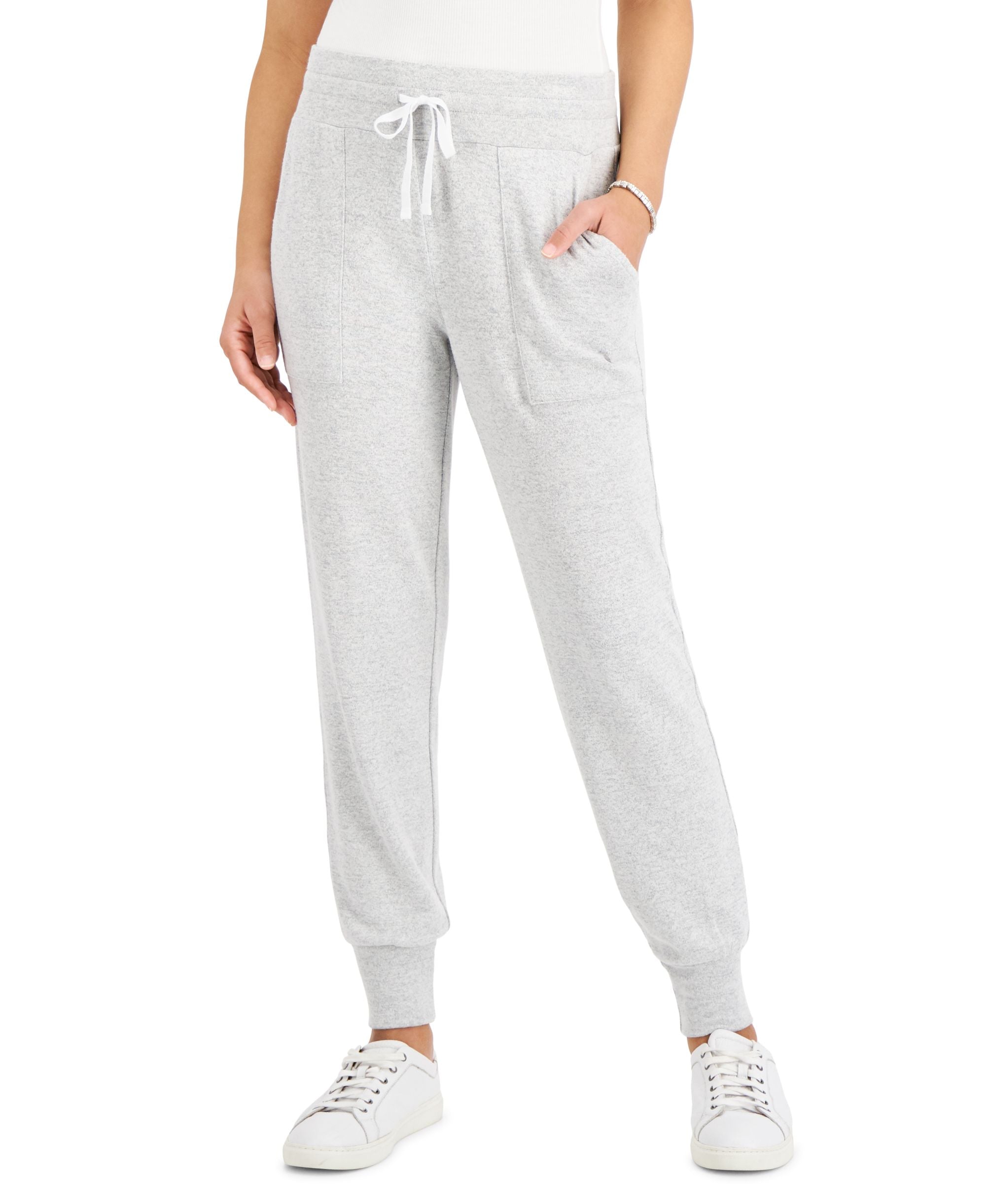 Style & Co Heathered Brushed Knit Joggers