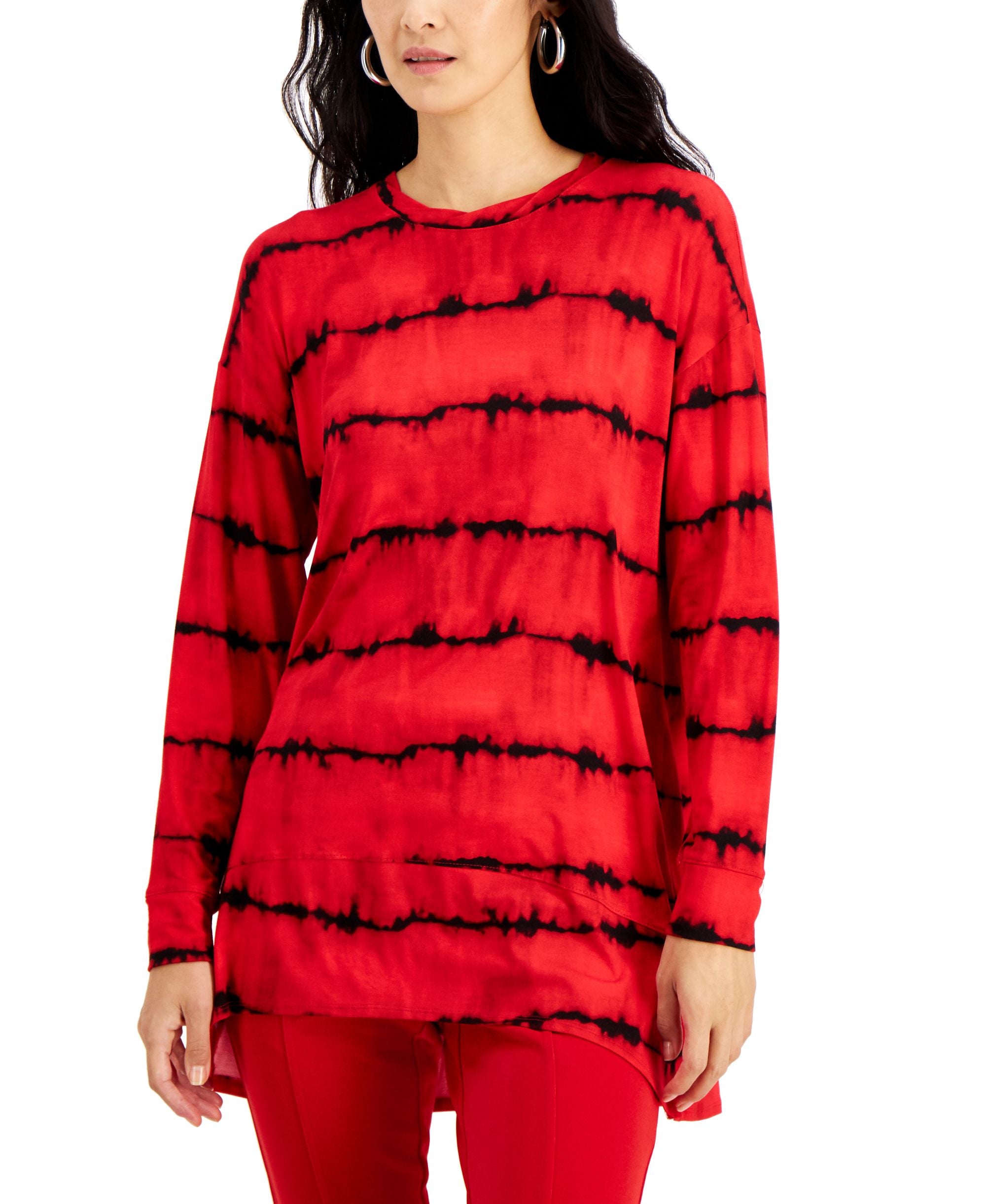 INC International Concepts Striped Tunic Top