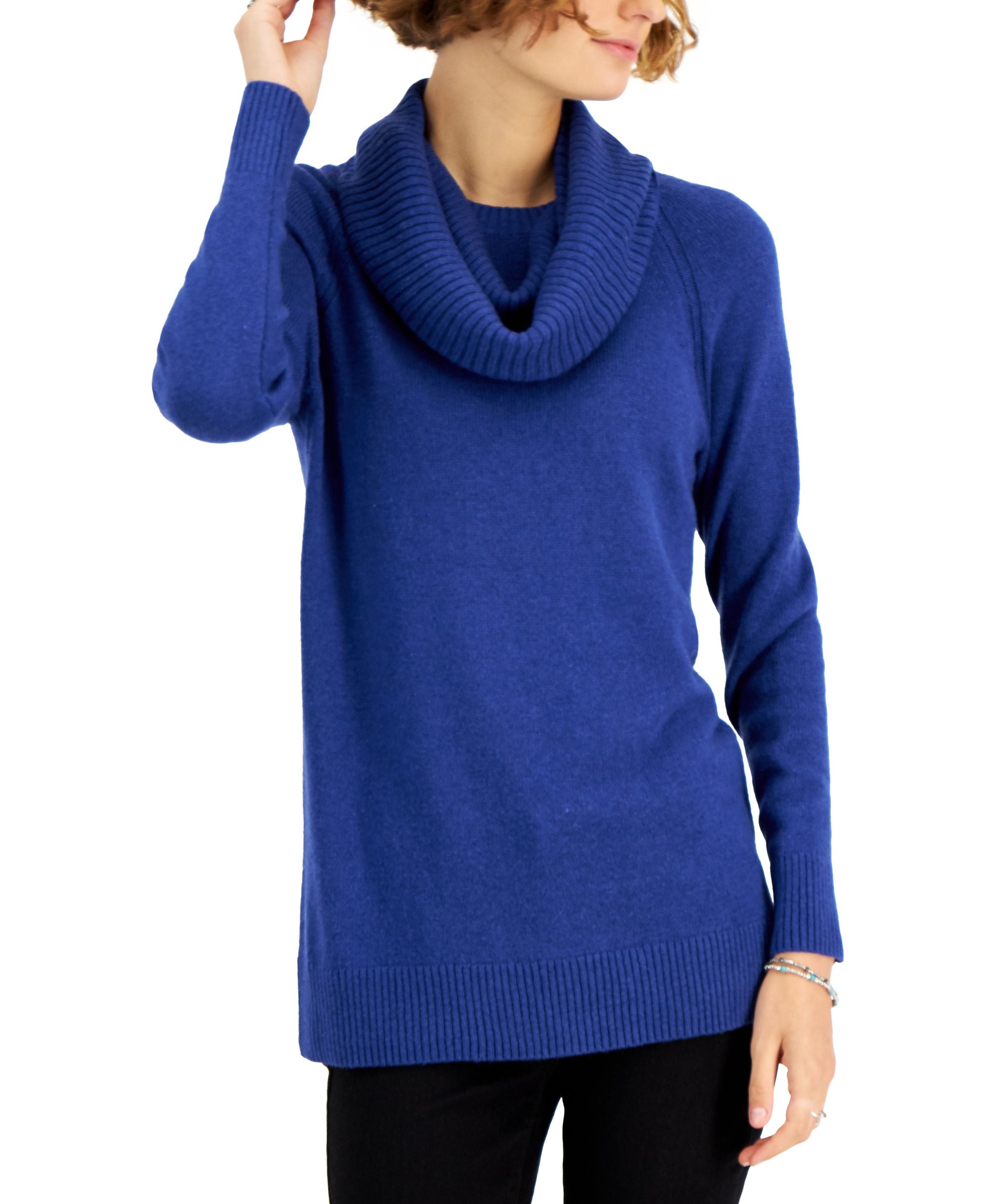 Style & Co Petite Layered Look Scarf Tunic Sweater