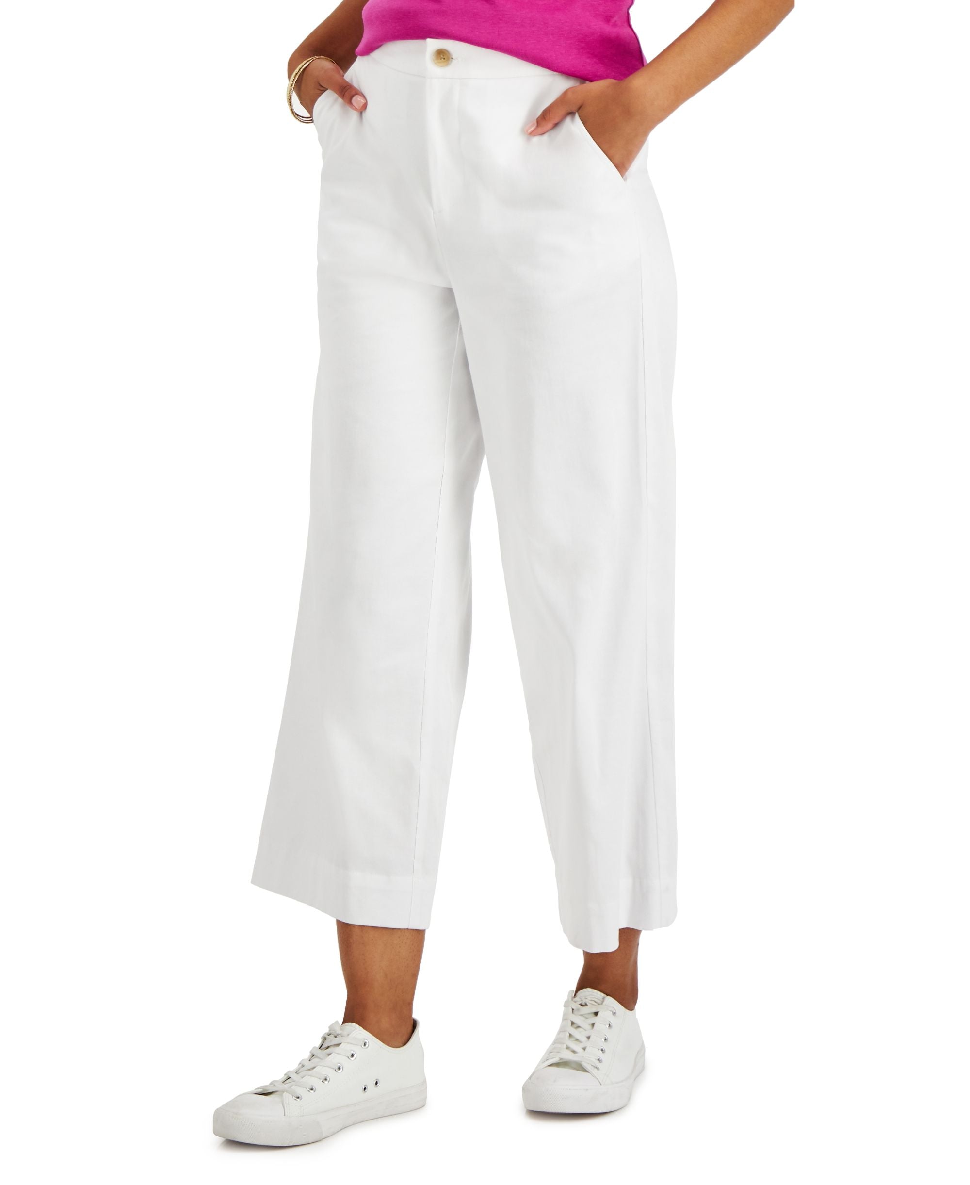 Cropped Wide-Leg Pants