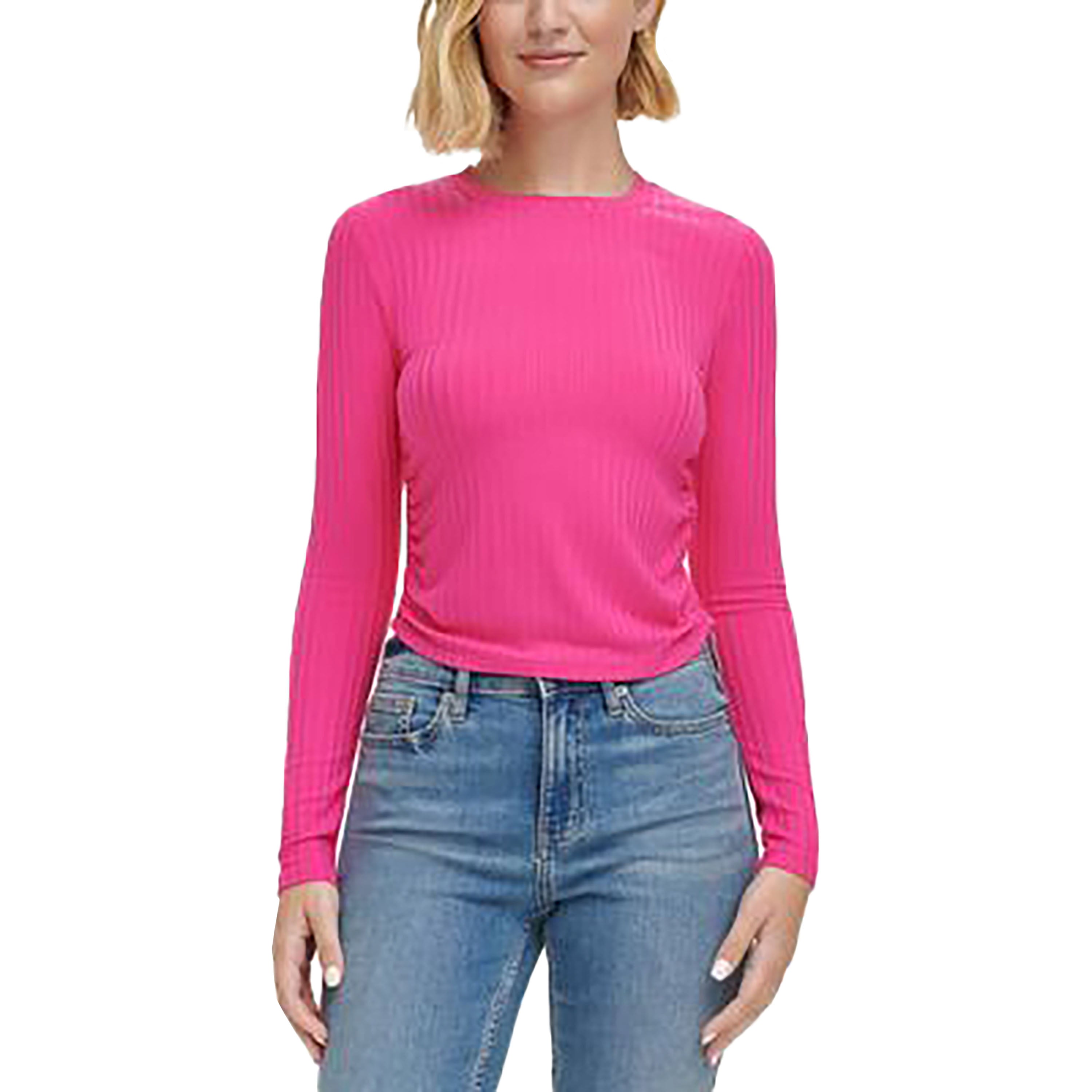 Women's Crewneck Side-Ruched Top