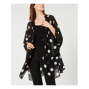 Printed Open-Front Chiffon Kimono