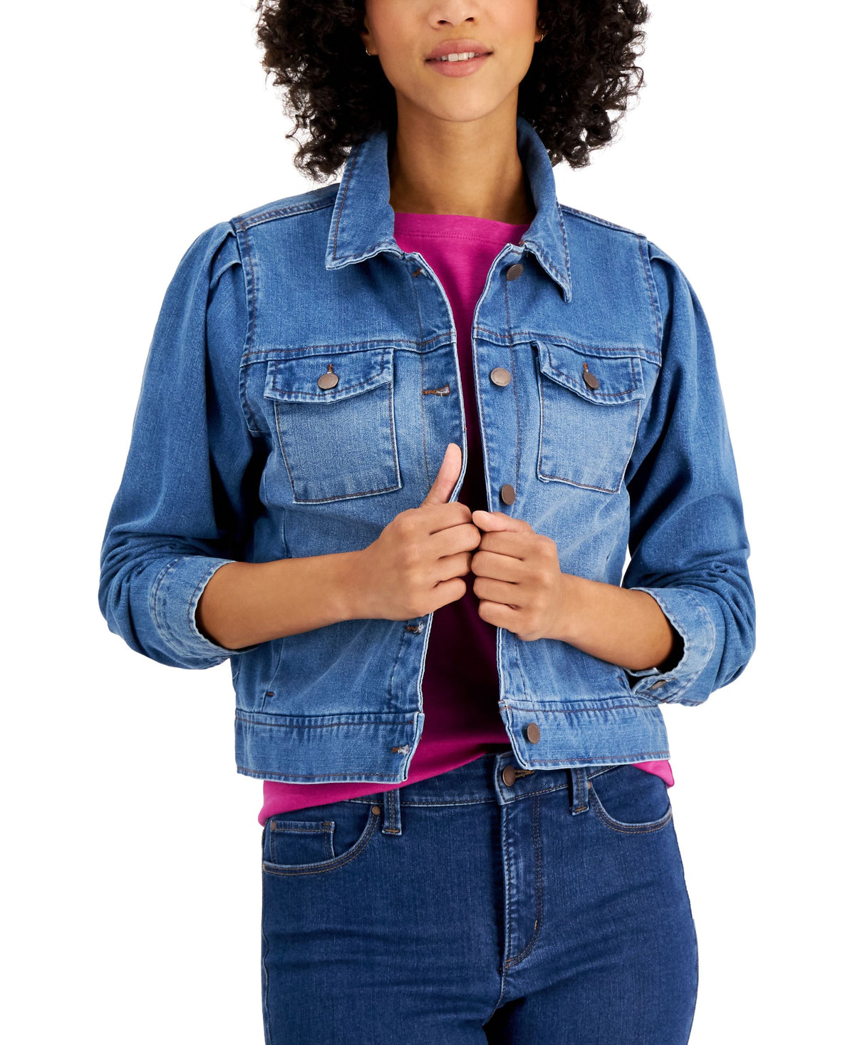 Charter Club Ocean Patch Denim Jacket
