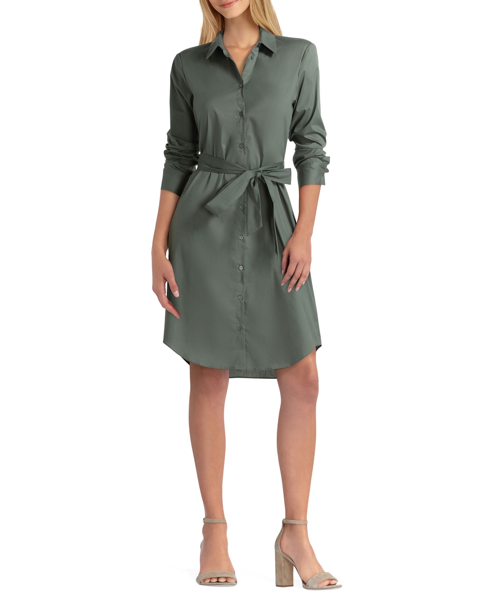 Womens Long Sleeve Shirt Dress