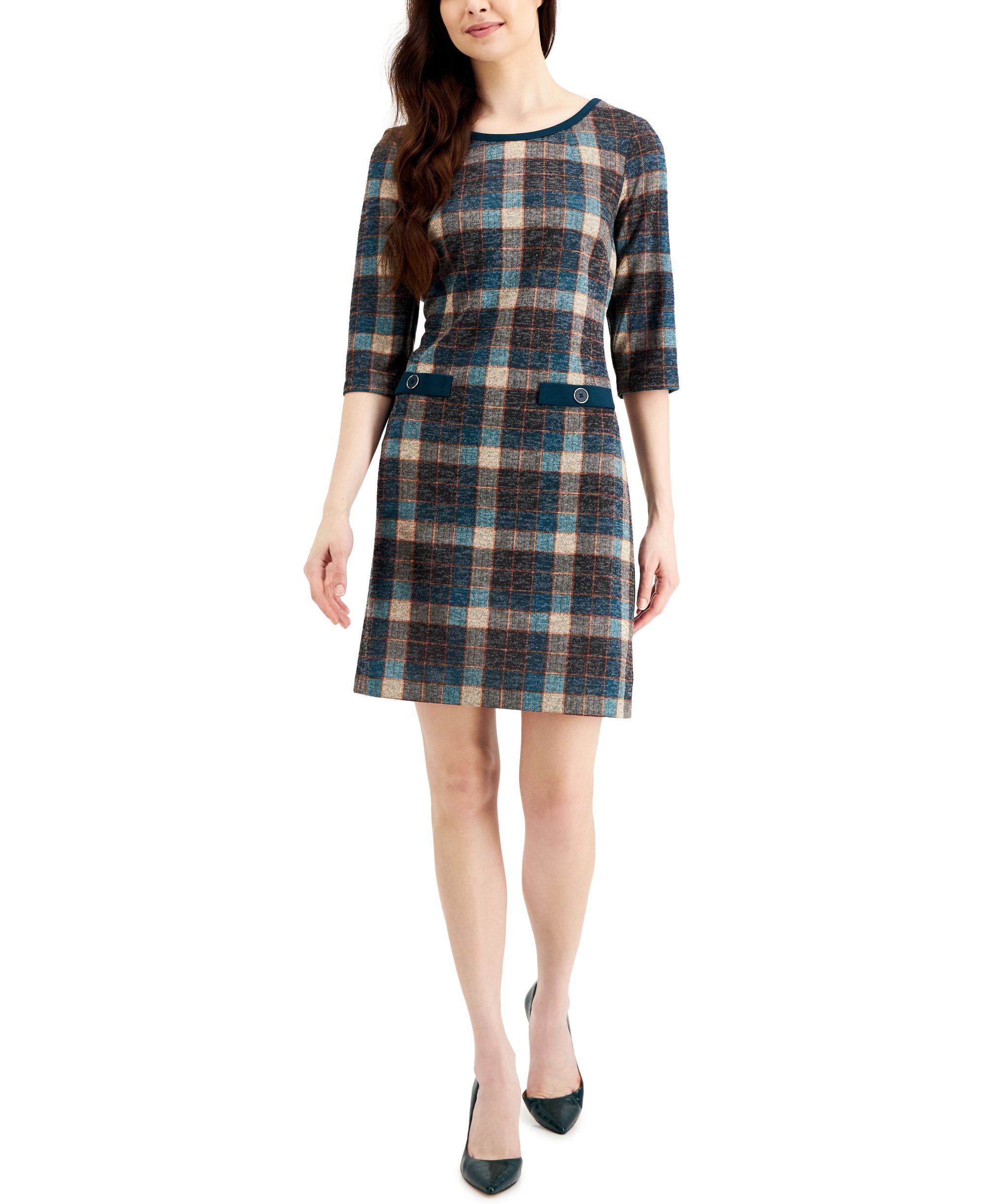 Plaid Sheath Dress