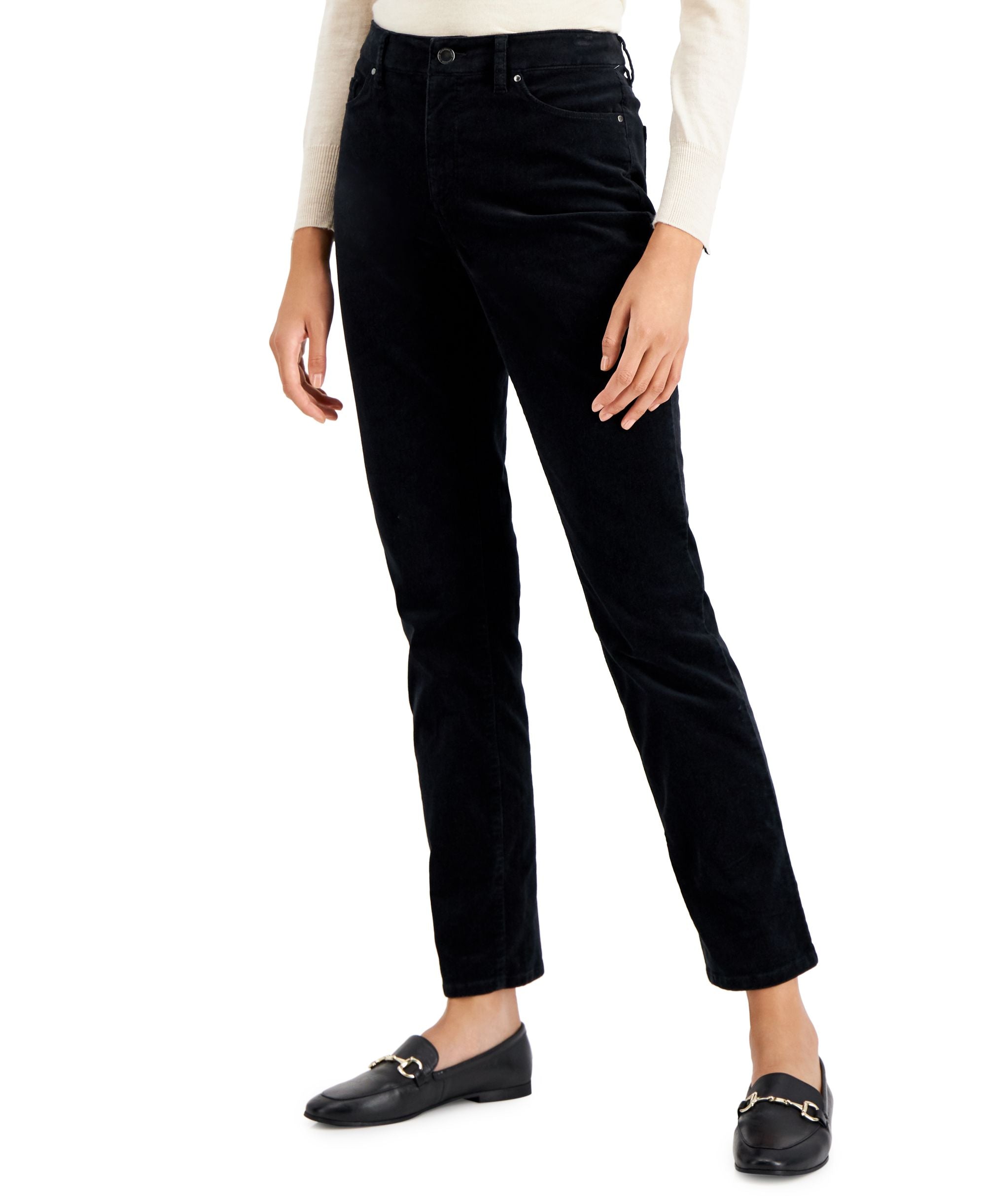 Charter Club Petite Lexington Tummy Control Corduroy Straight Leg Pants