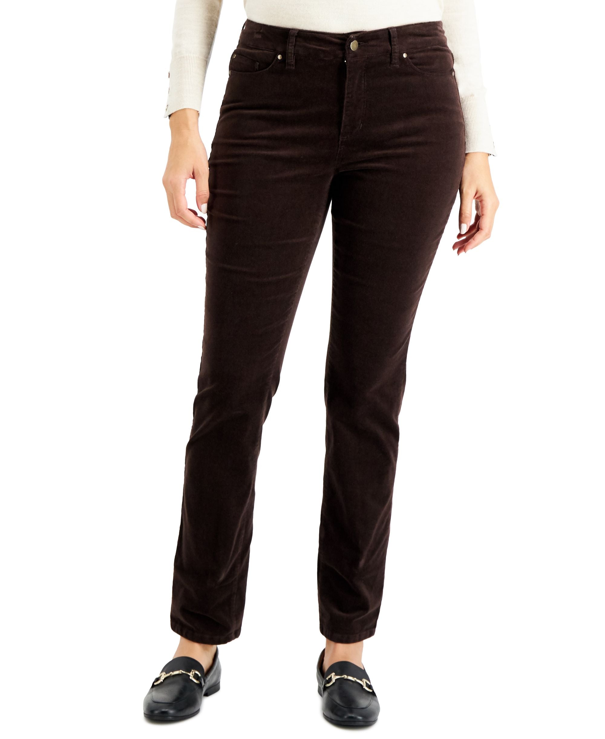 Charter Club Womens Lexington Tummy Control Corduroy Jeans
