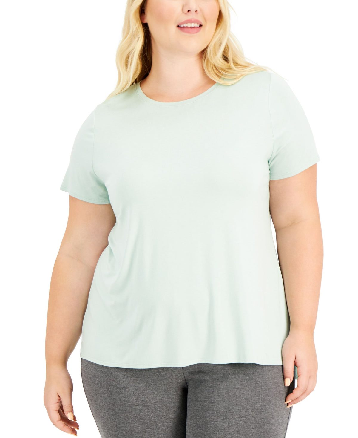 Alfani Plus Size Solid T-Shirt