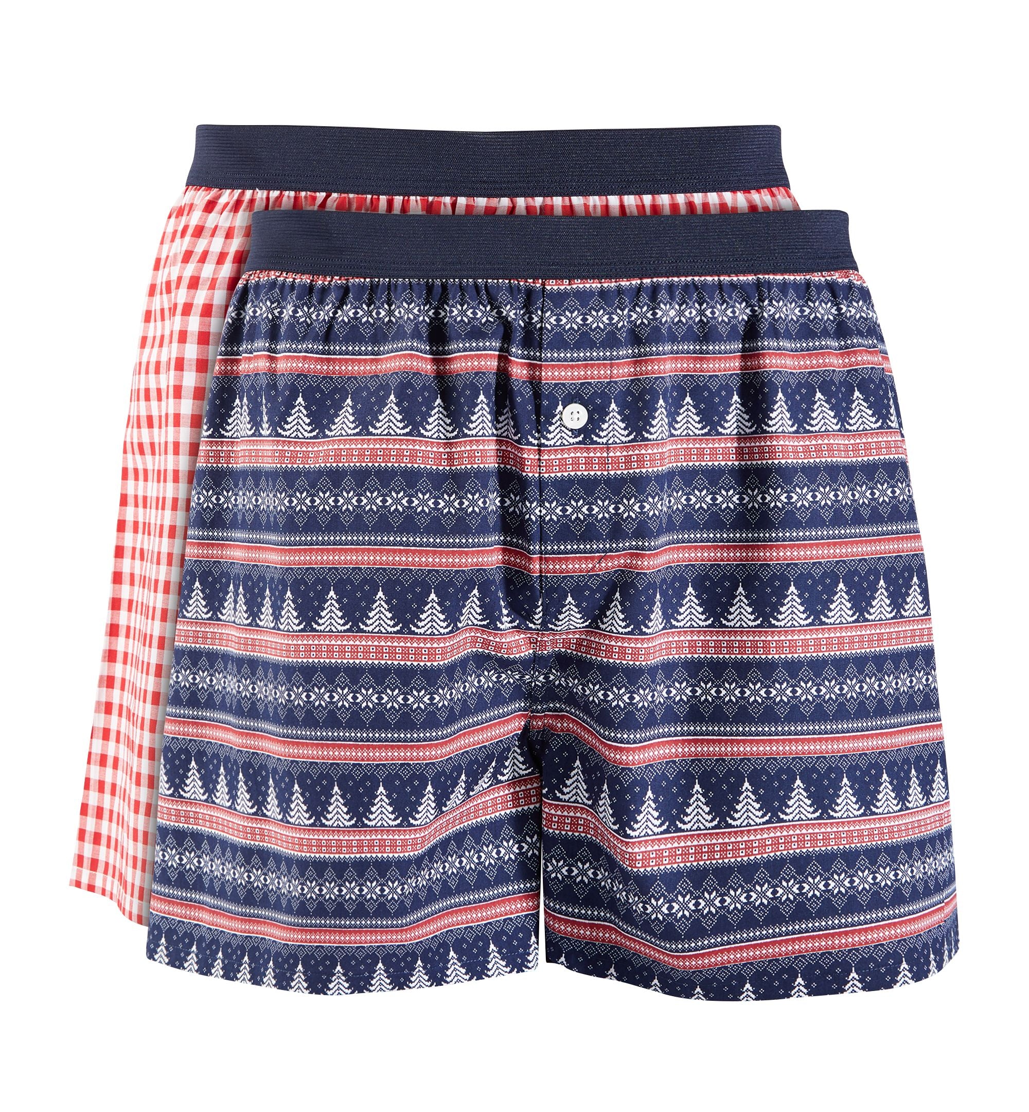 Club Room Mens 2 Pk. Holiday Printed Cotton Boxers