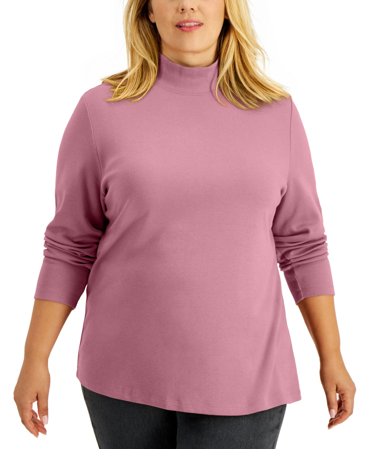 Plus Size Mock-Neck Top