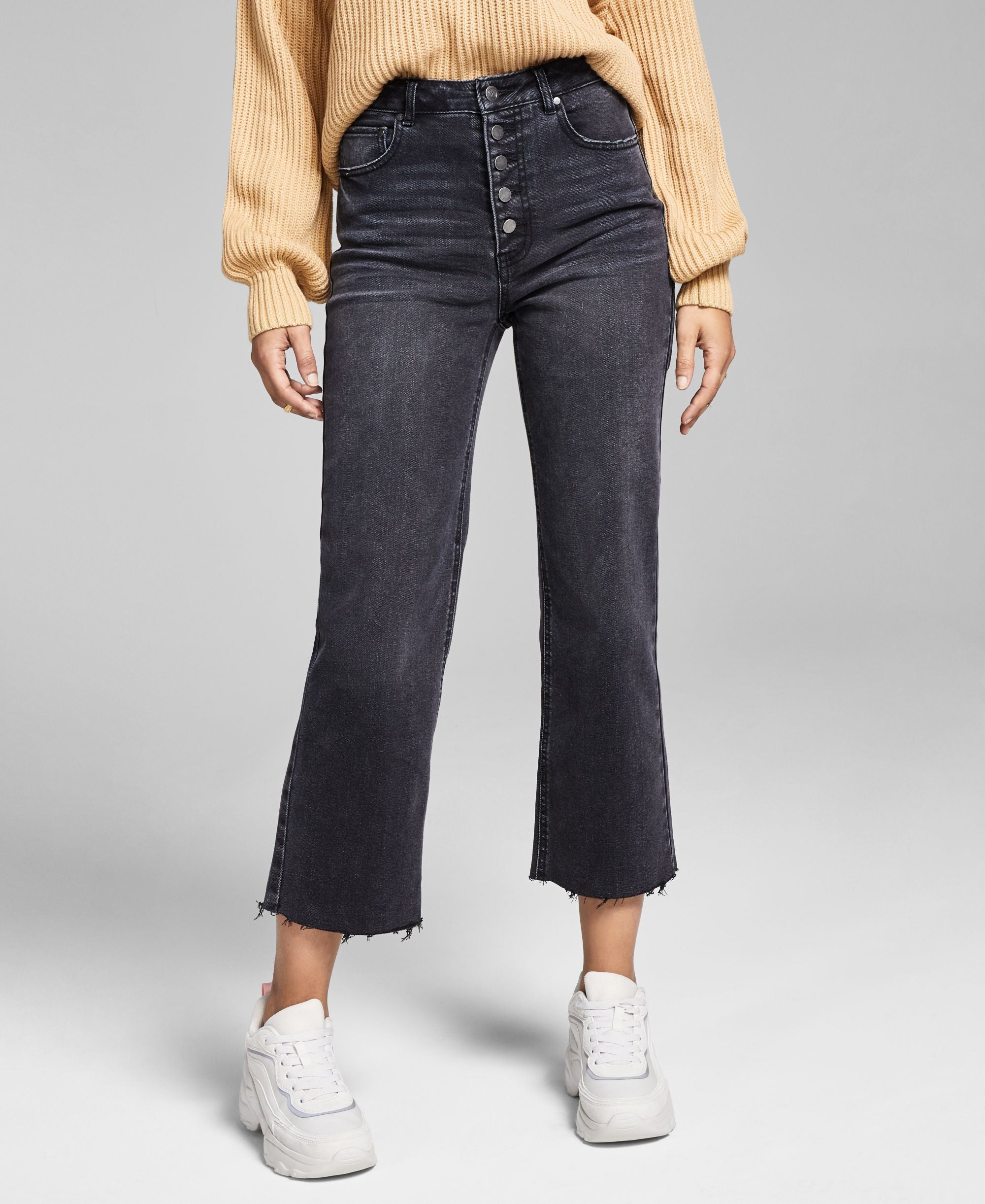 Now This High Rise Mini Wide Leg Jeans