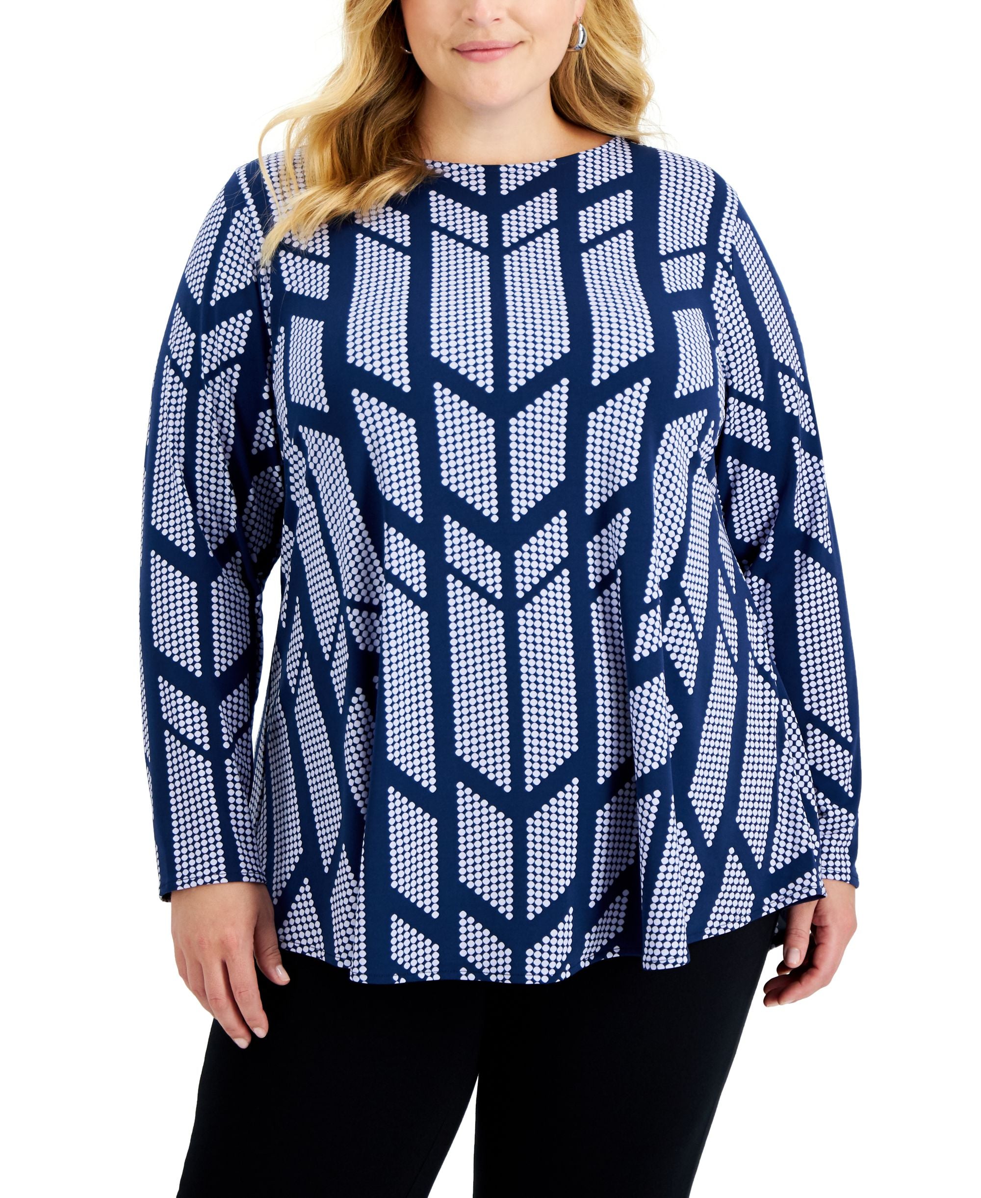 Alfani Plus Size Printed Tunic