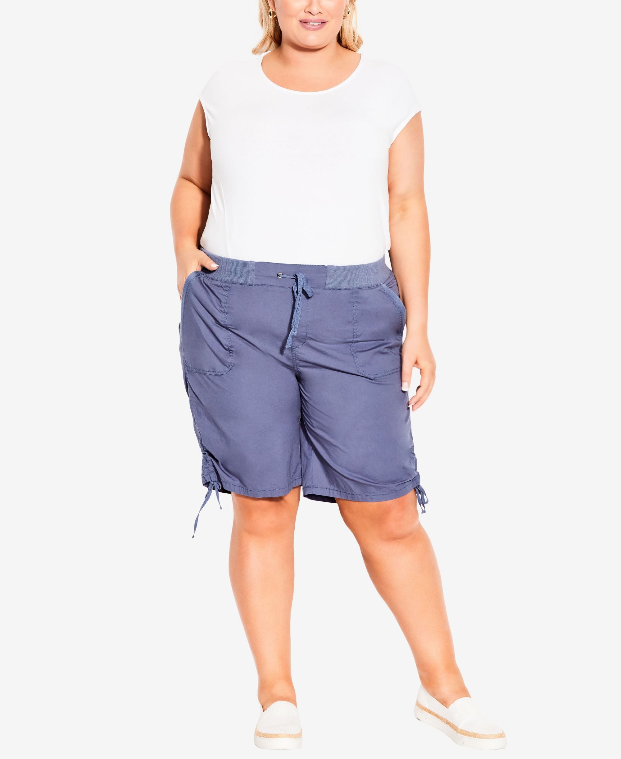 Plus Size Cotton Casual Shorts