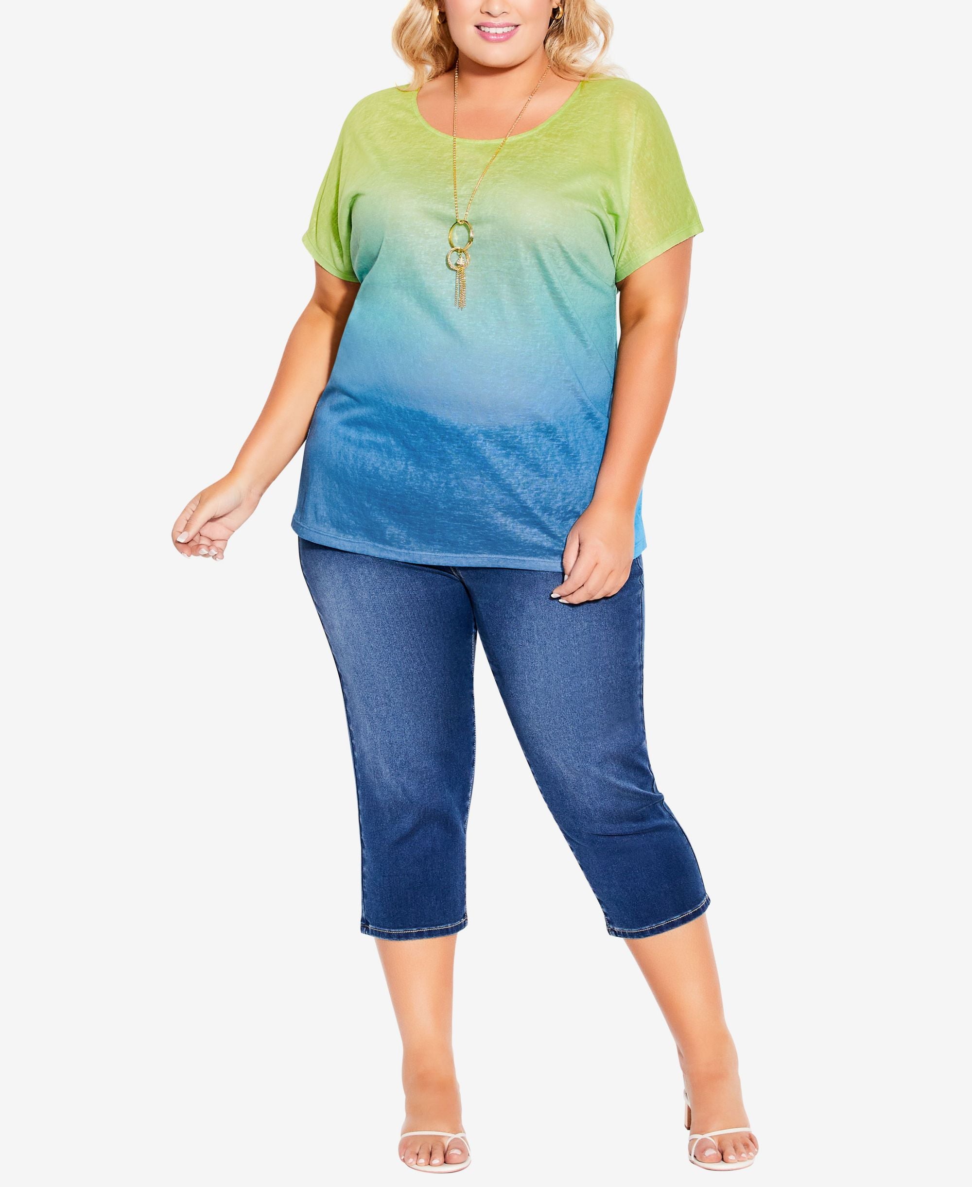 Plus Size Victoria Ombre Necklace Top