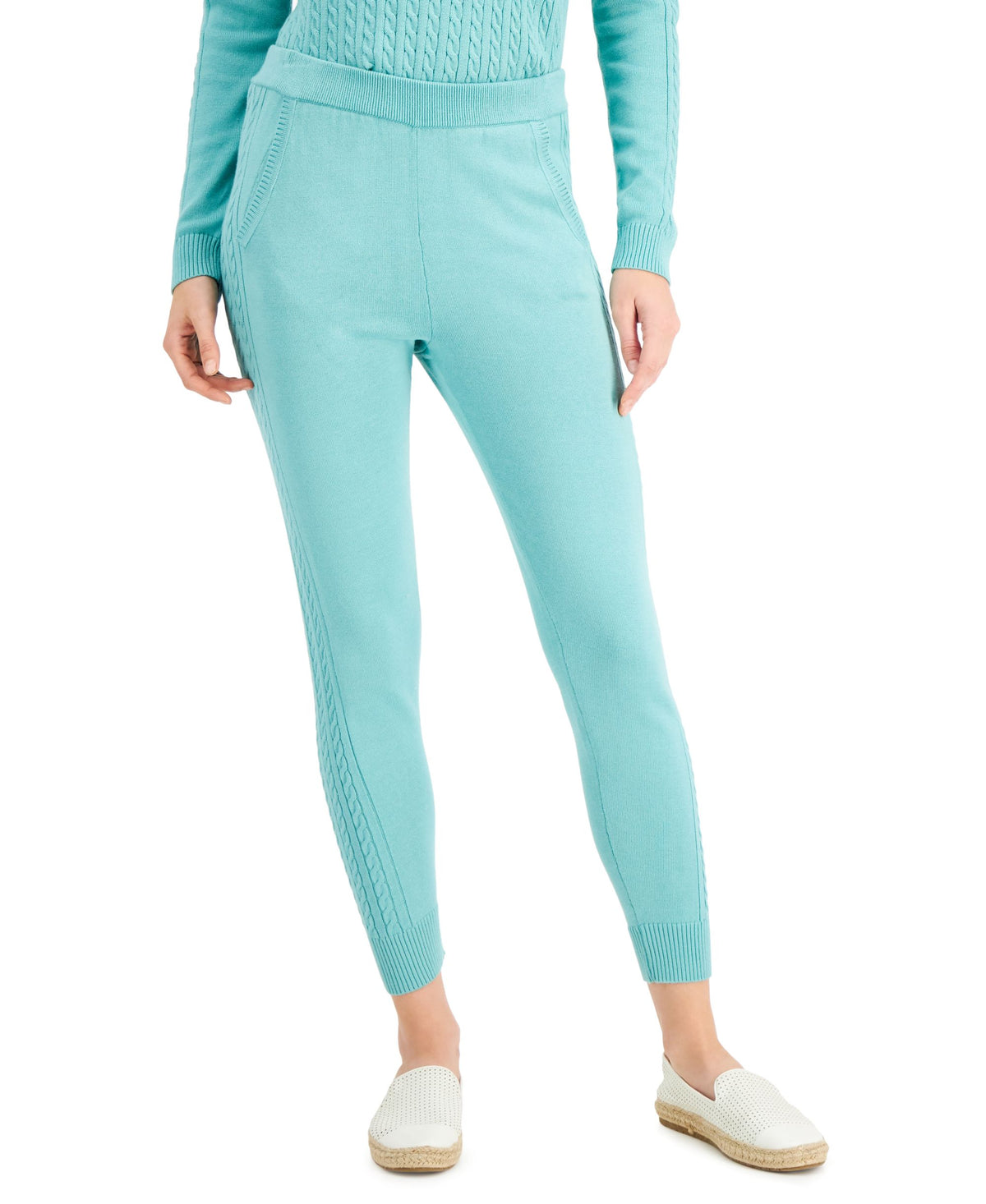 Charter Club Cable Knit Sweater Jogger Pants