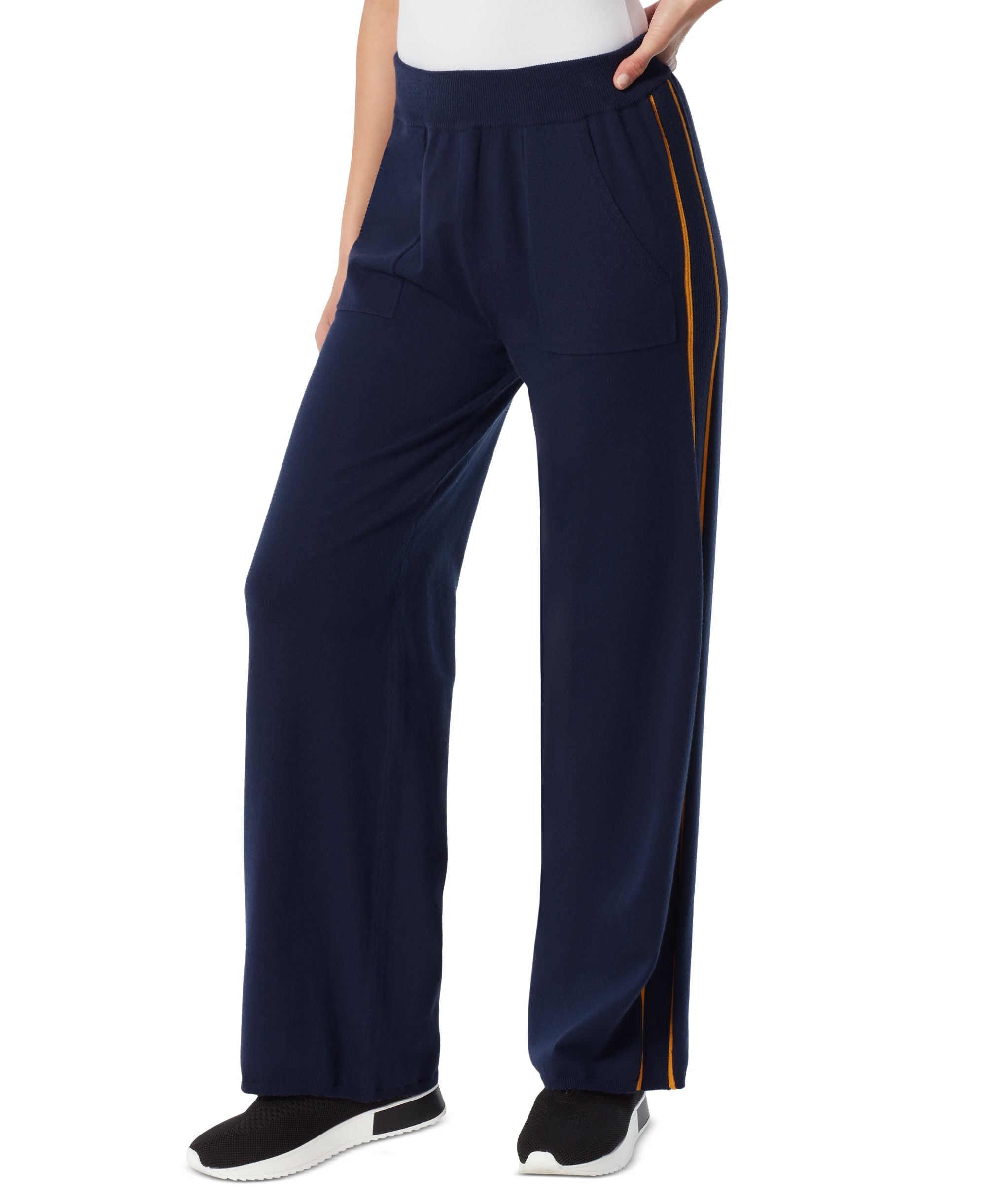 Anne Klein Denim Sport Wide Leg High Rise Pants
