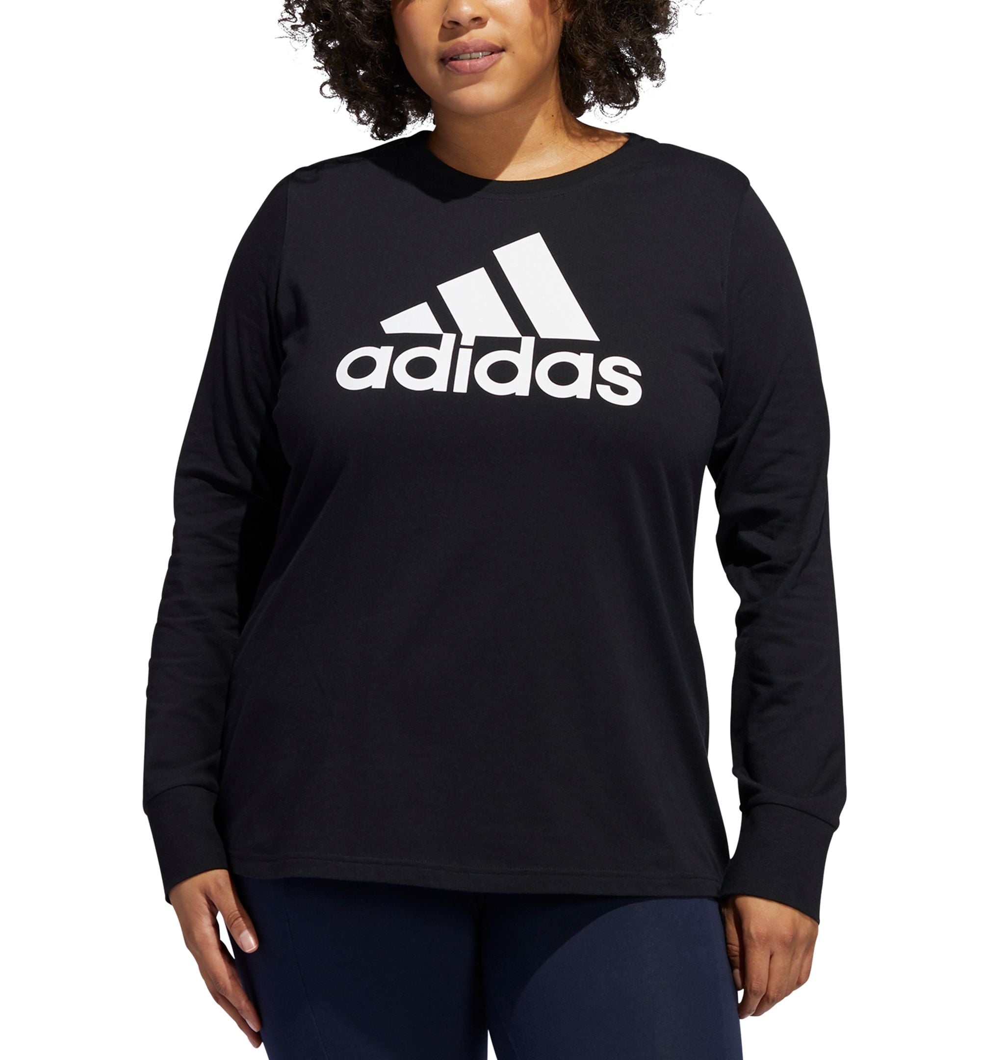 Adidas Plus Size Badge Of Sports Cotton Logo Top