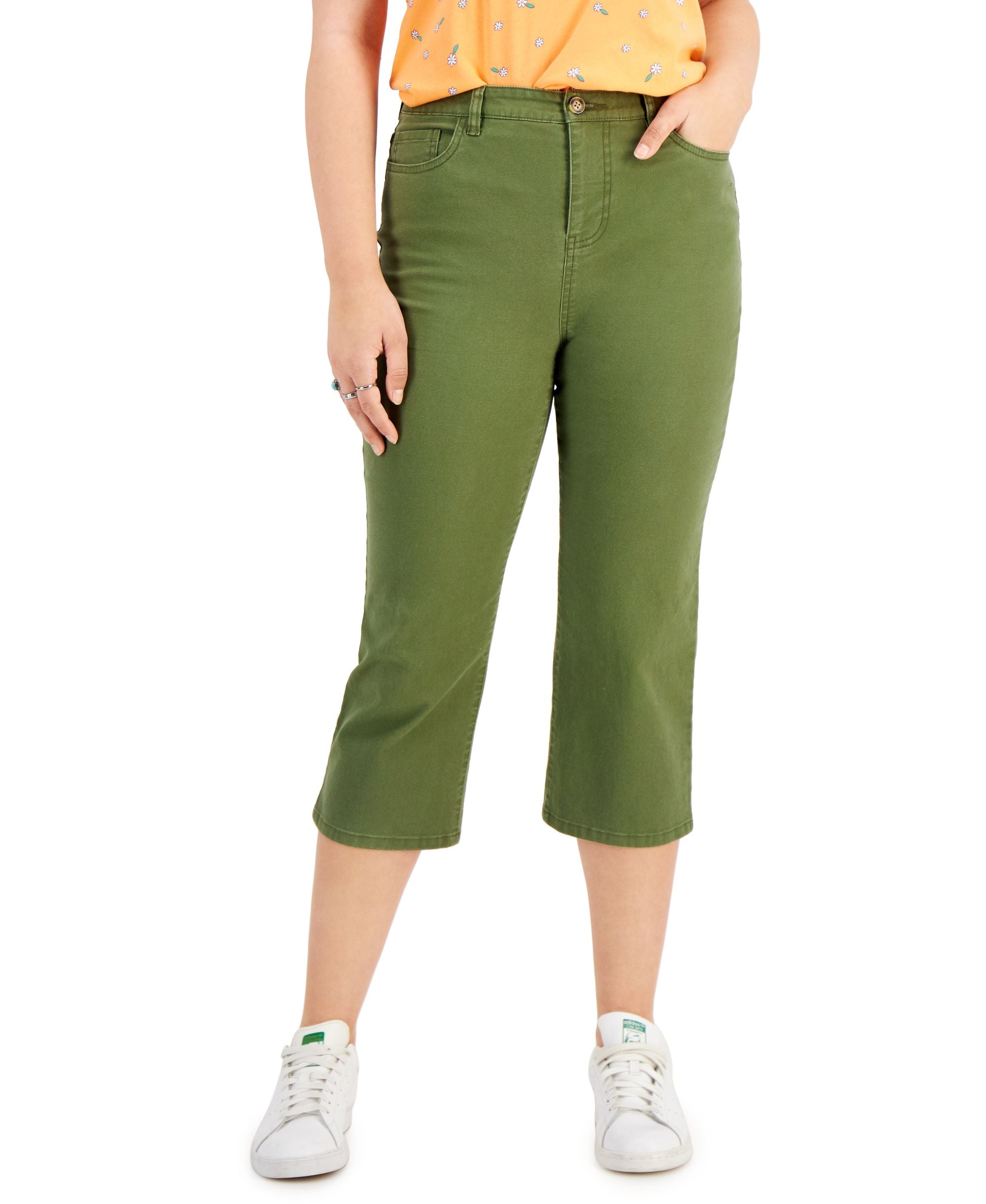 Petite Wide-Leg Cropped Pants