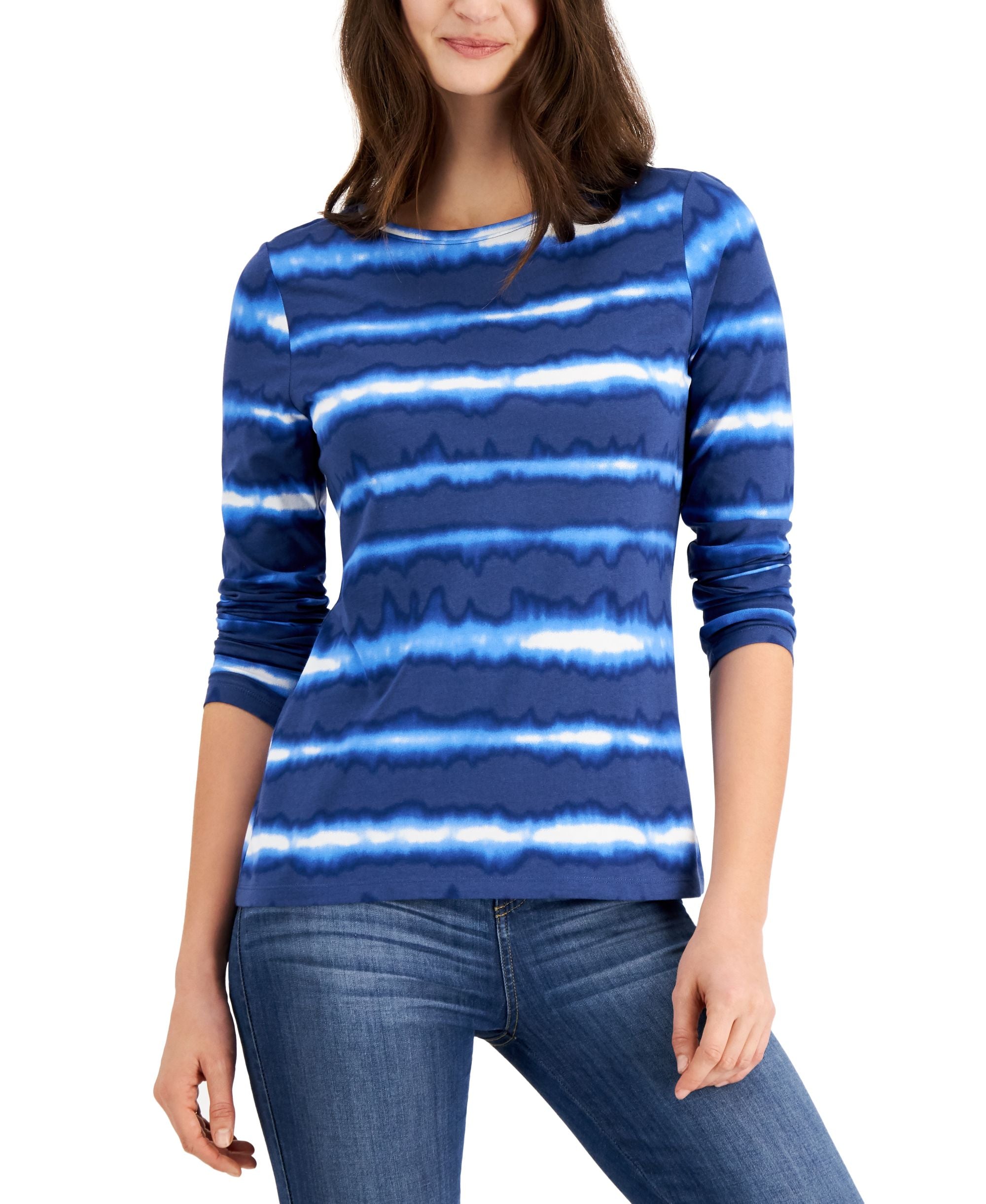 Style & Co Petite Printed Top