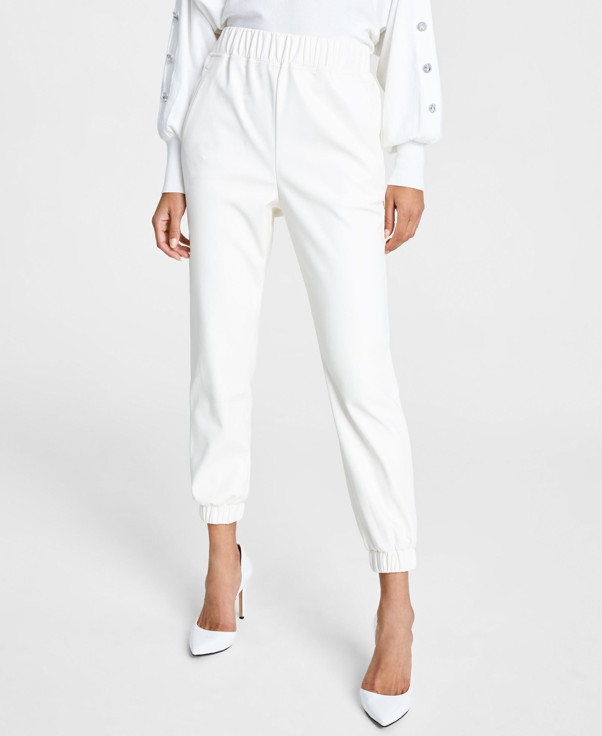 INC International Concepts Faux Leather Joggers