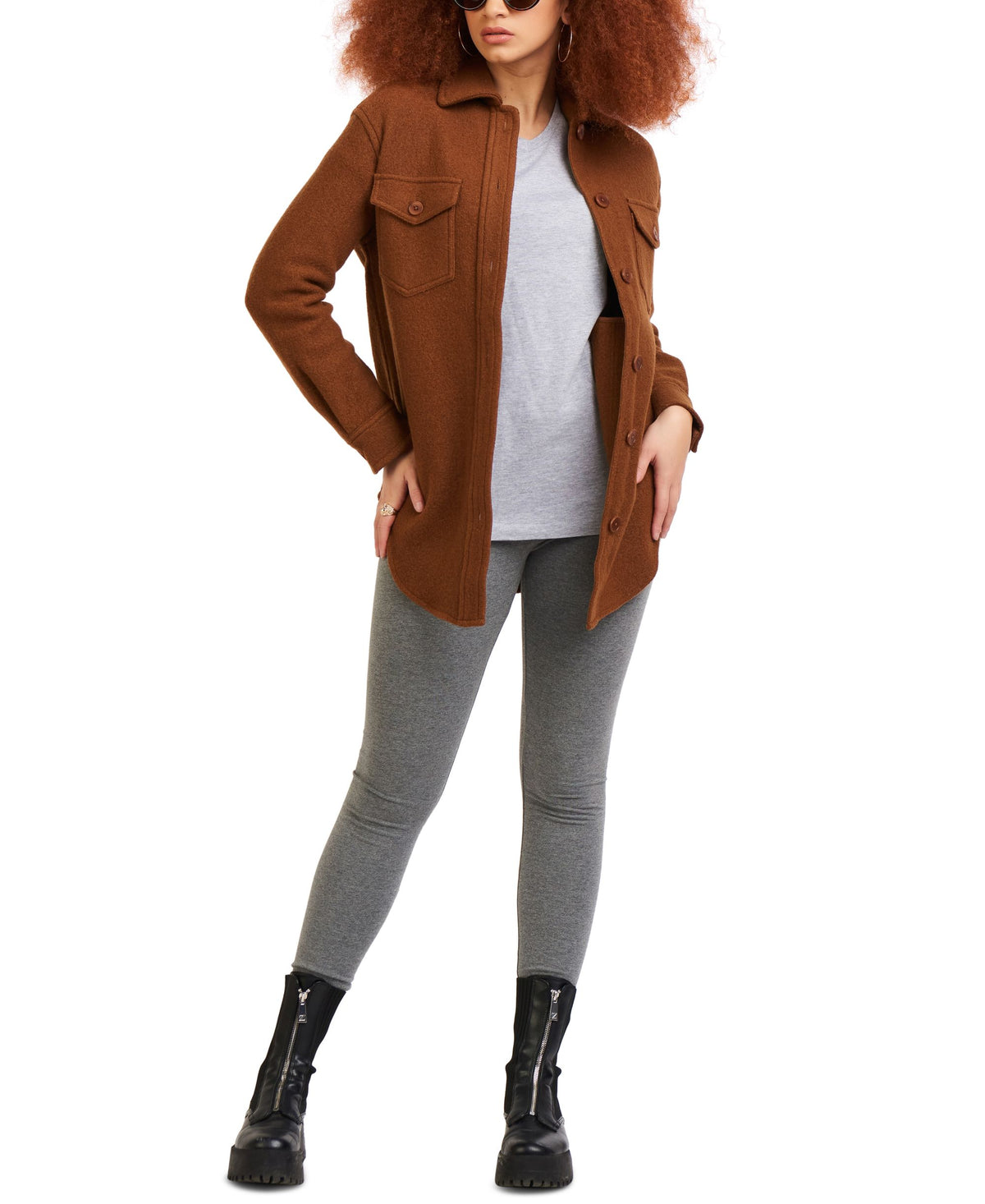 Black Tape Shirt Jacket