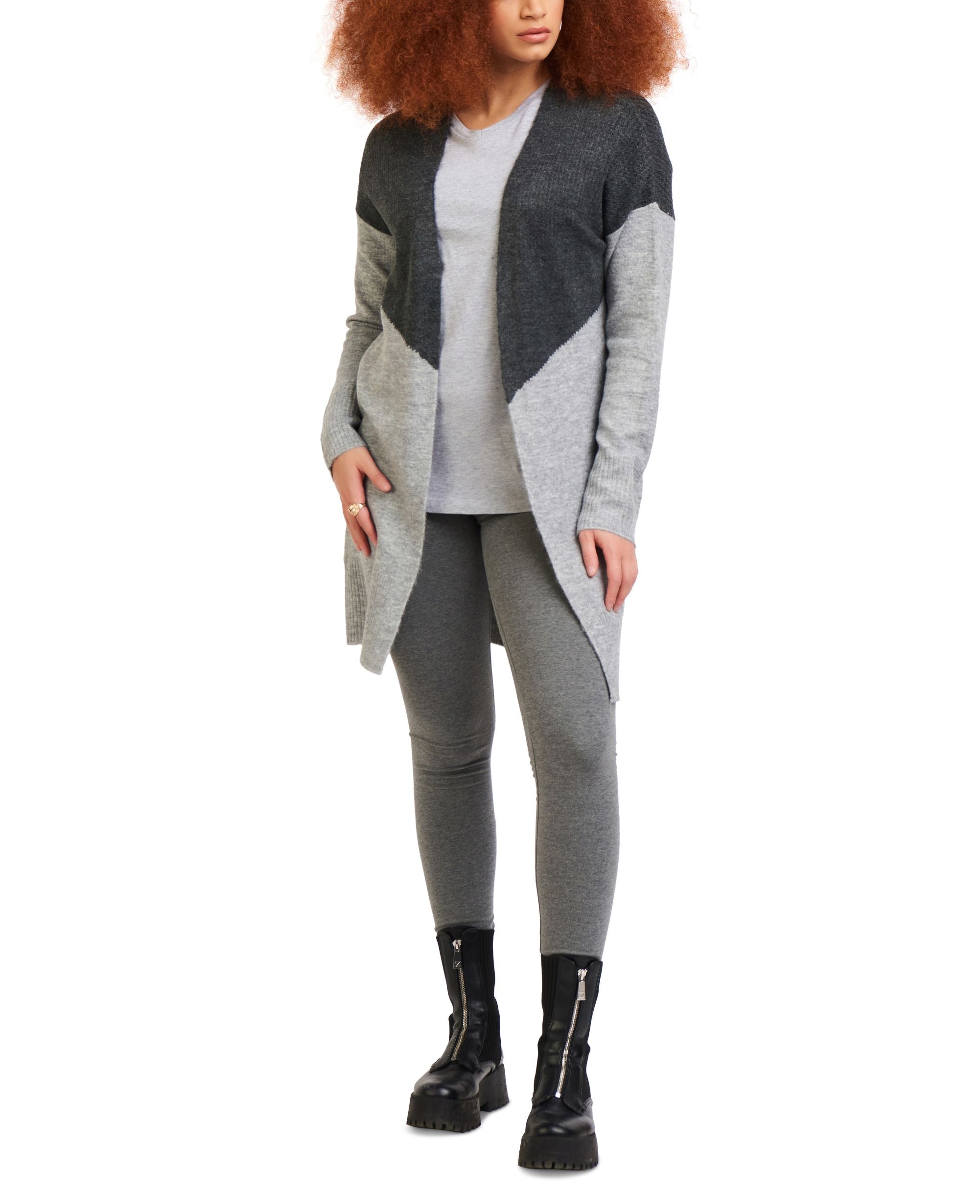 Black Tape Colorblocked Cardigan