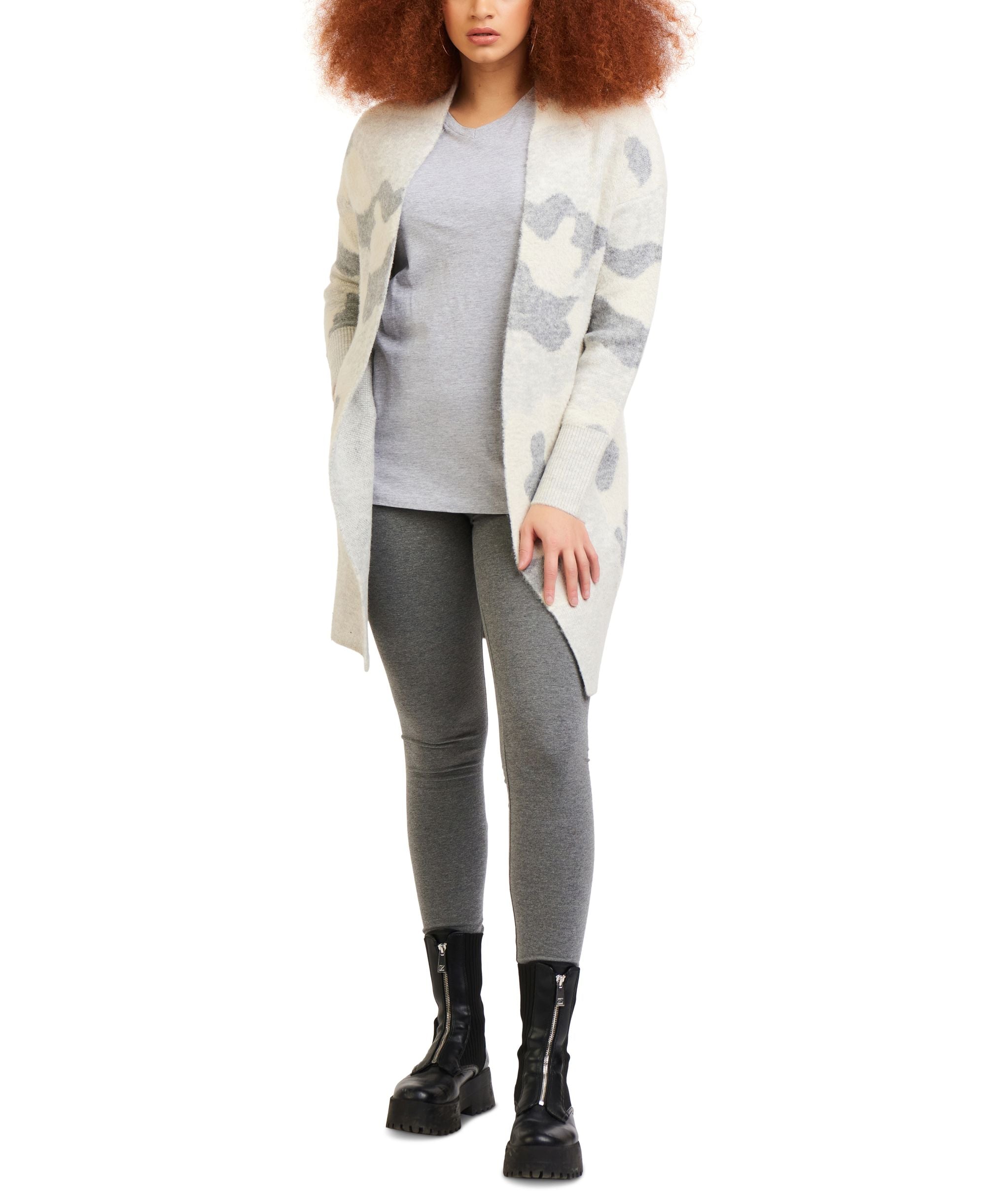 Black Tape Camo Long Cardigans