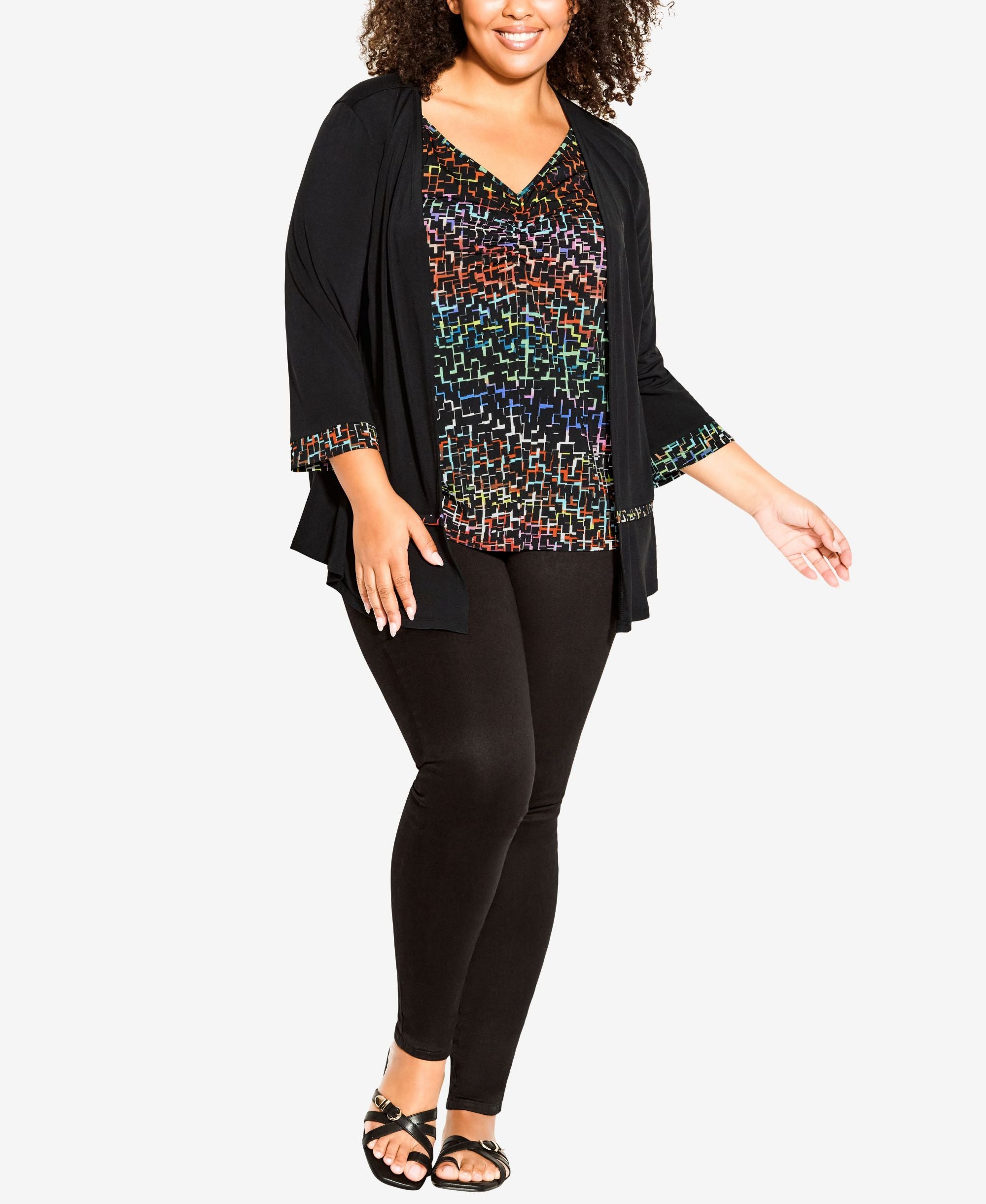 Plus Size Abstract Duet Top