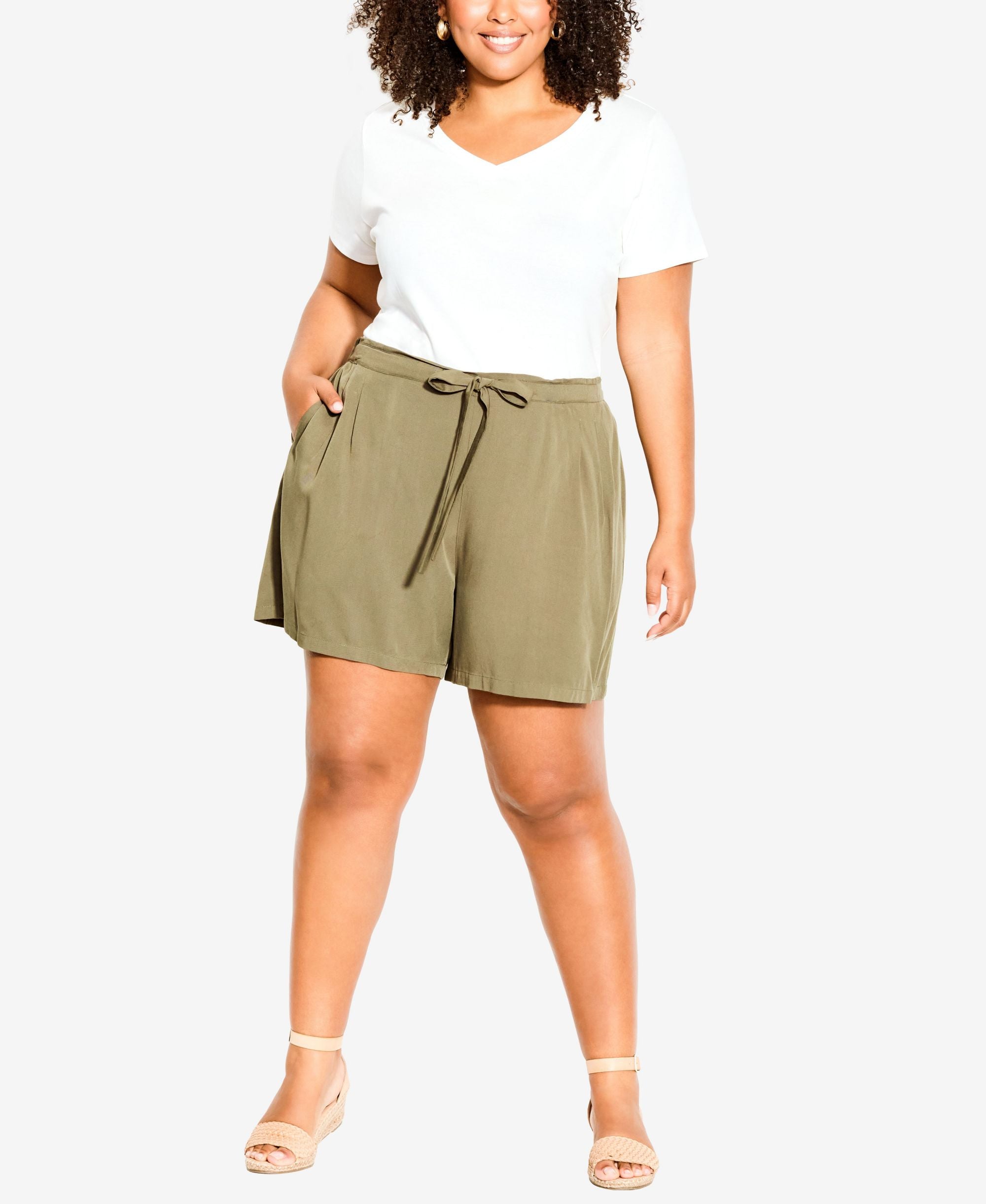 Plus Size Kenley Tie Shorts
