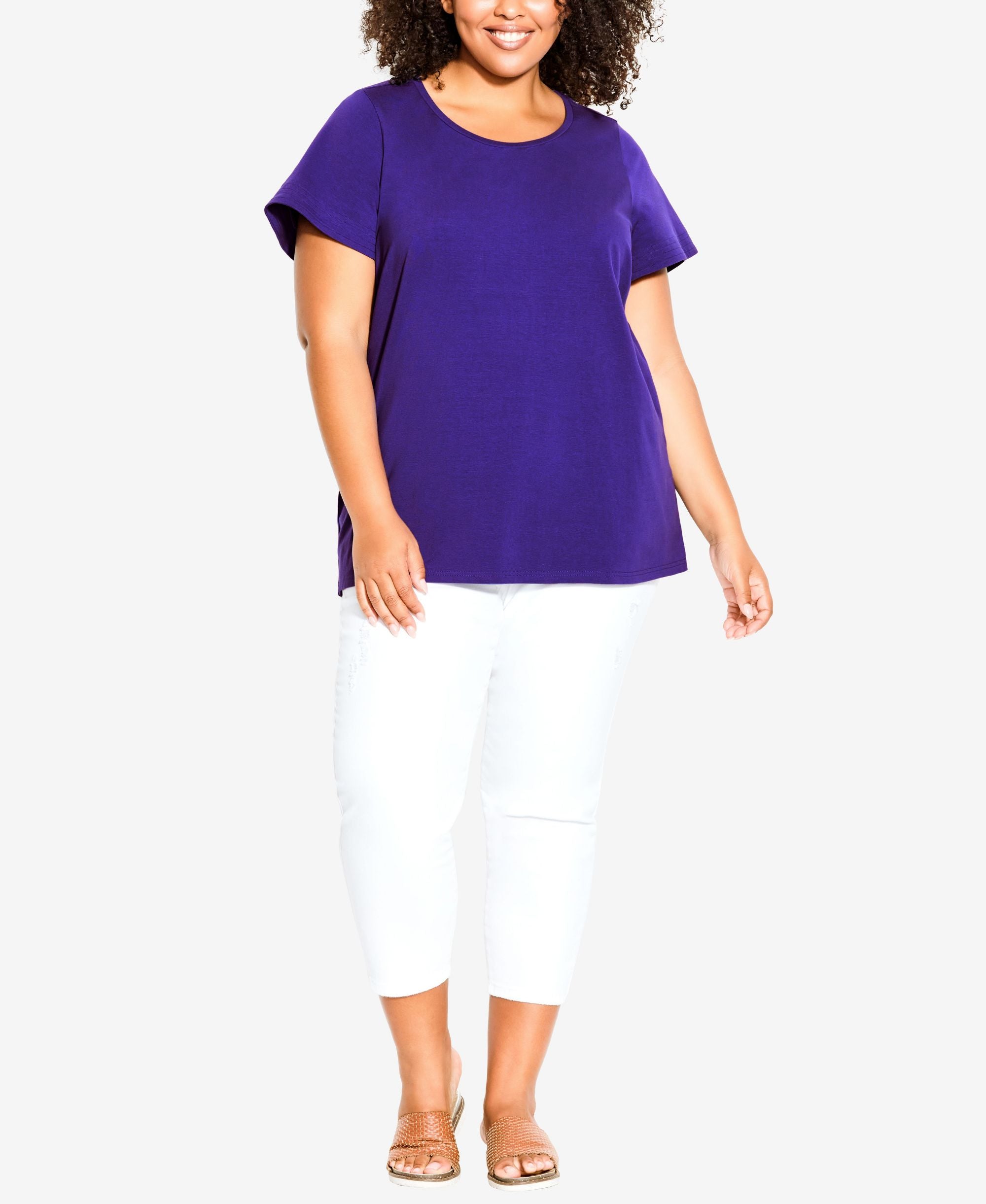 Plus Size Flutter Stretch Top
