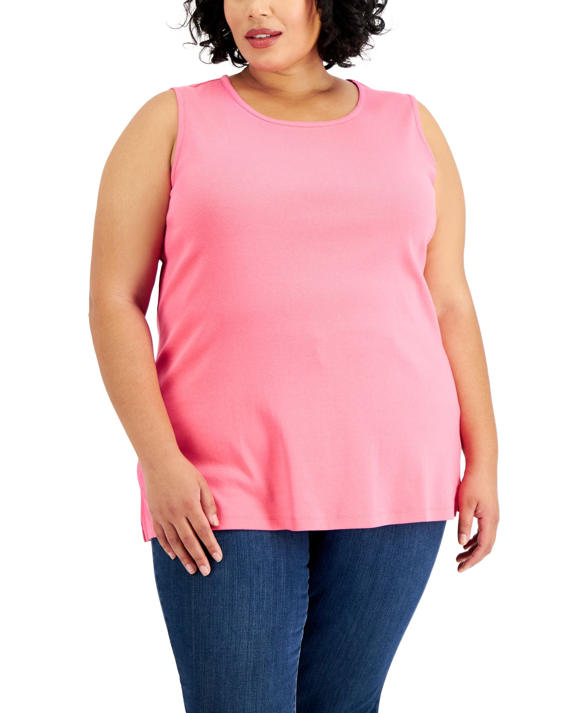 Karen Scott Plus Size Cotton Tank Top