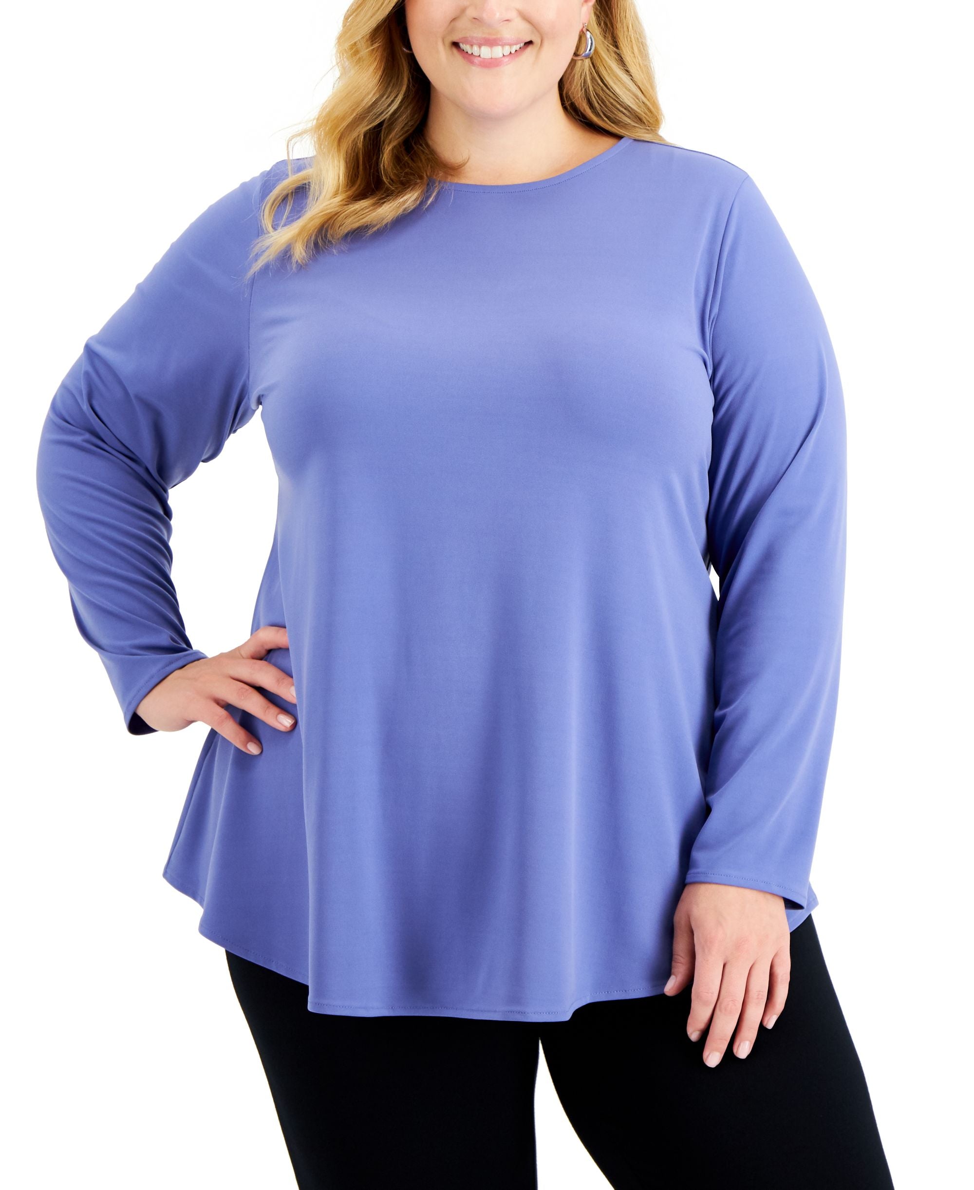 Alfani Plus Size Shirttail Hem Tunic