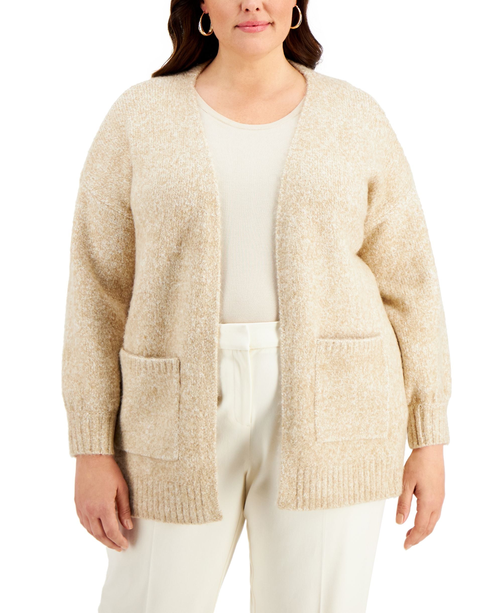 Alfani Plus Size Two Tone Cardigan