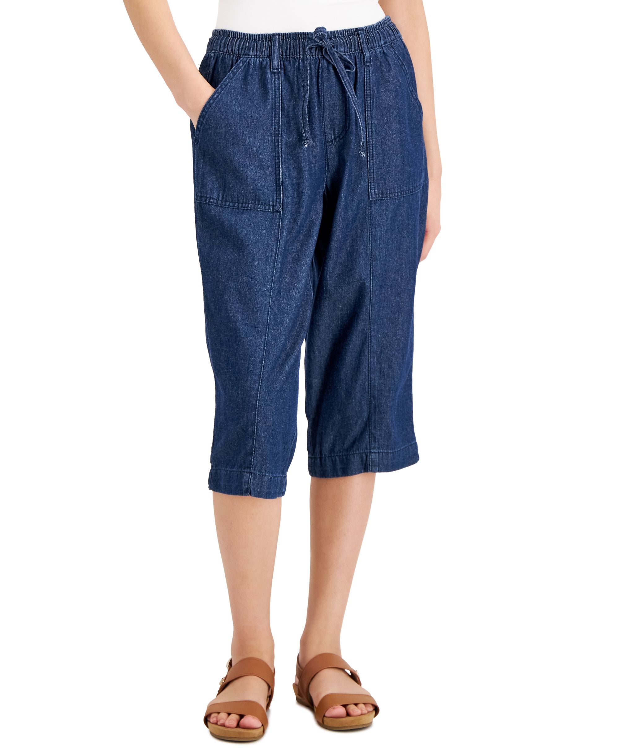Karen Scott Denim Charlie Capri Pants