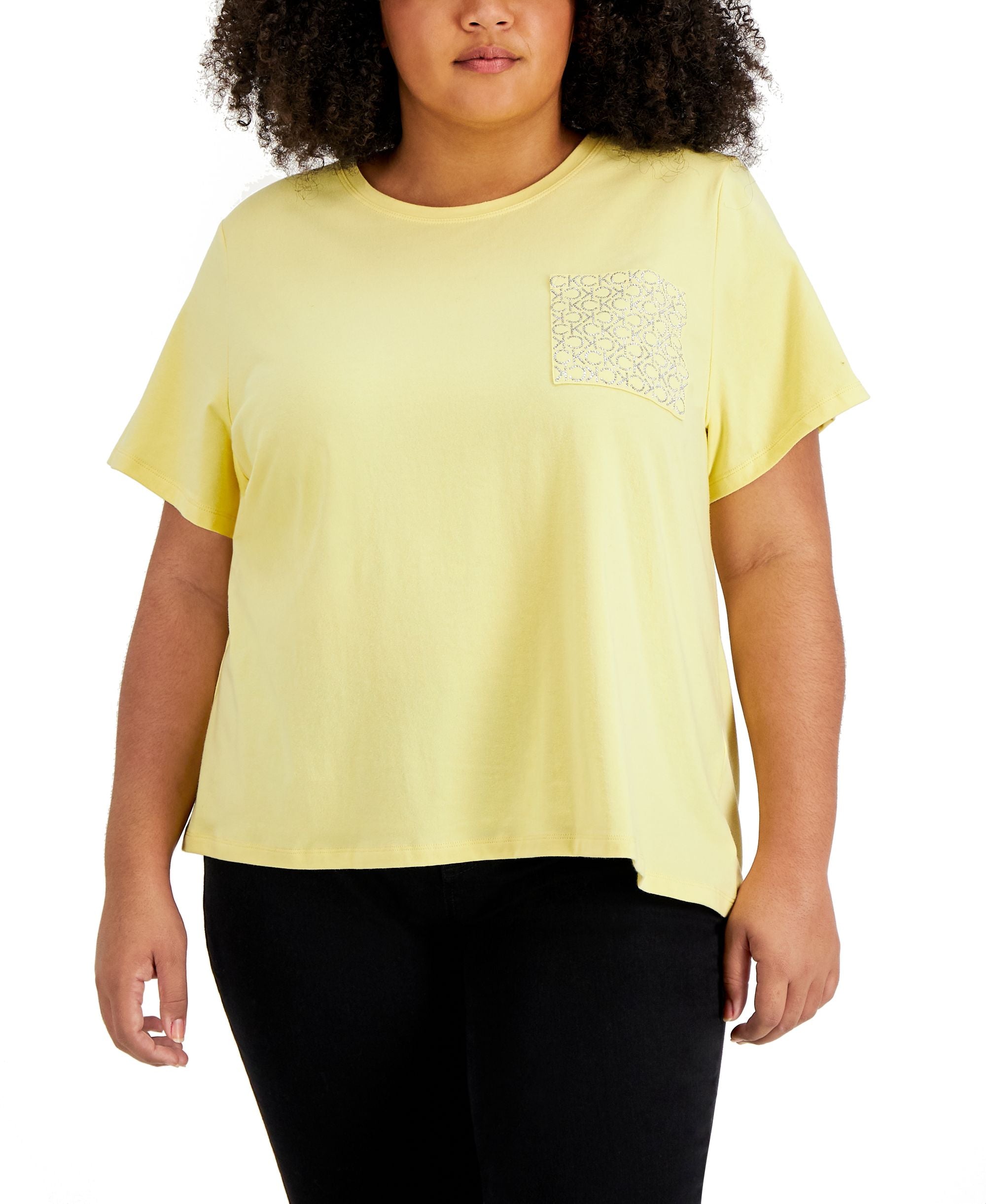 Plus Size Embellished Logo T-Shirt