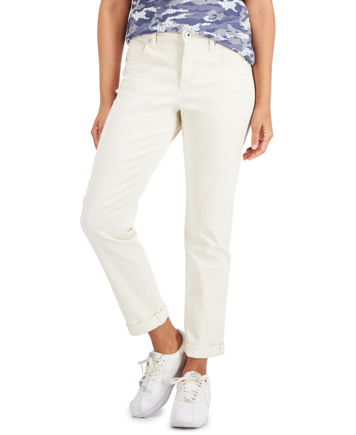 Style & Co Distressed Girlfriend Jeans