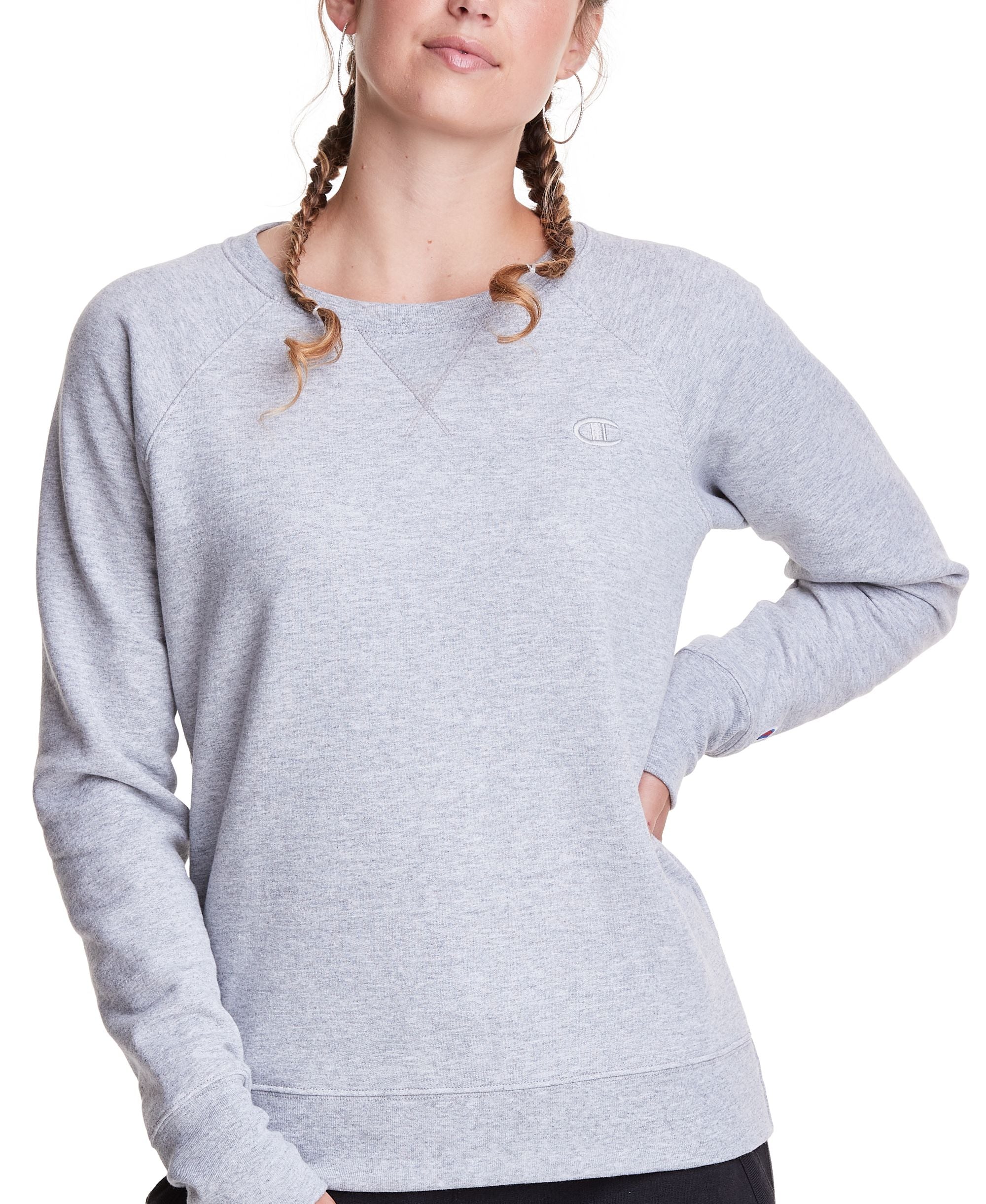 Champion Womens Powerblend Boyfriend Crewneck Top