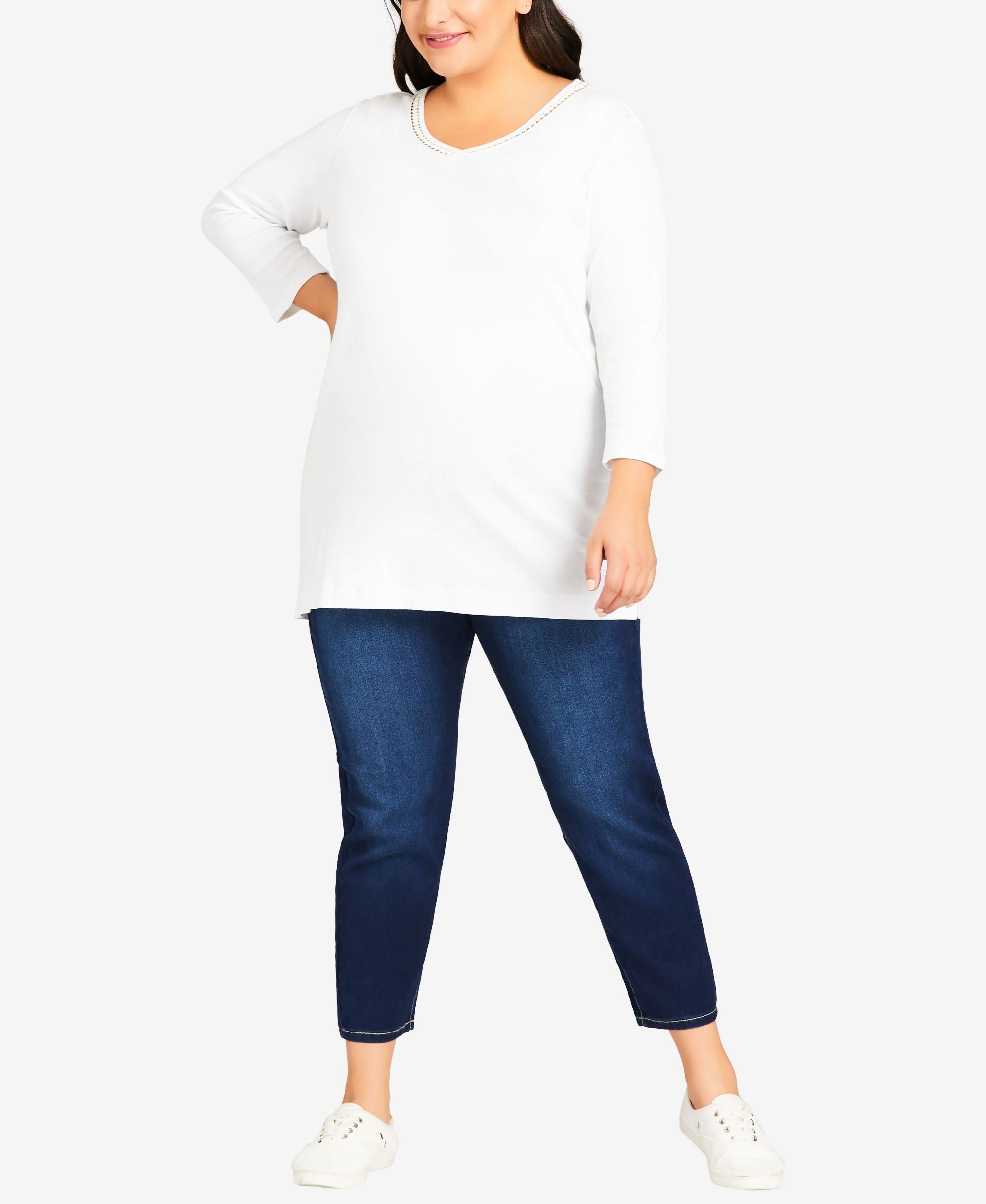 Avenue Petite Plus Size Butter Denim Pull On Jeans
