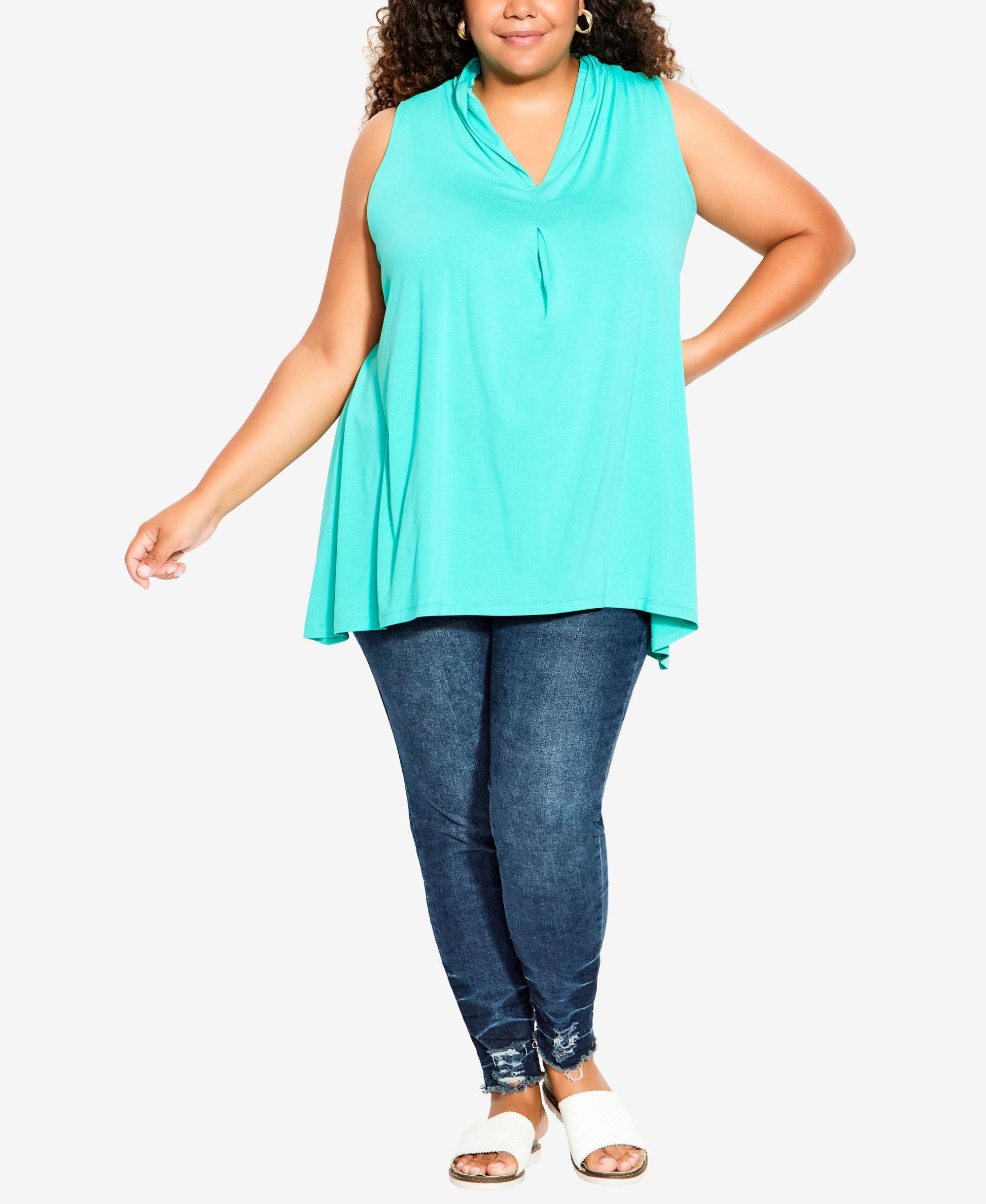 Plus Size Aria Pleat Top