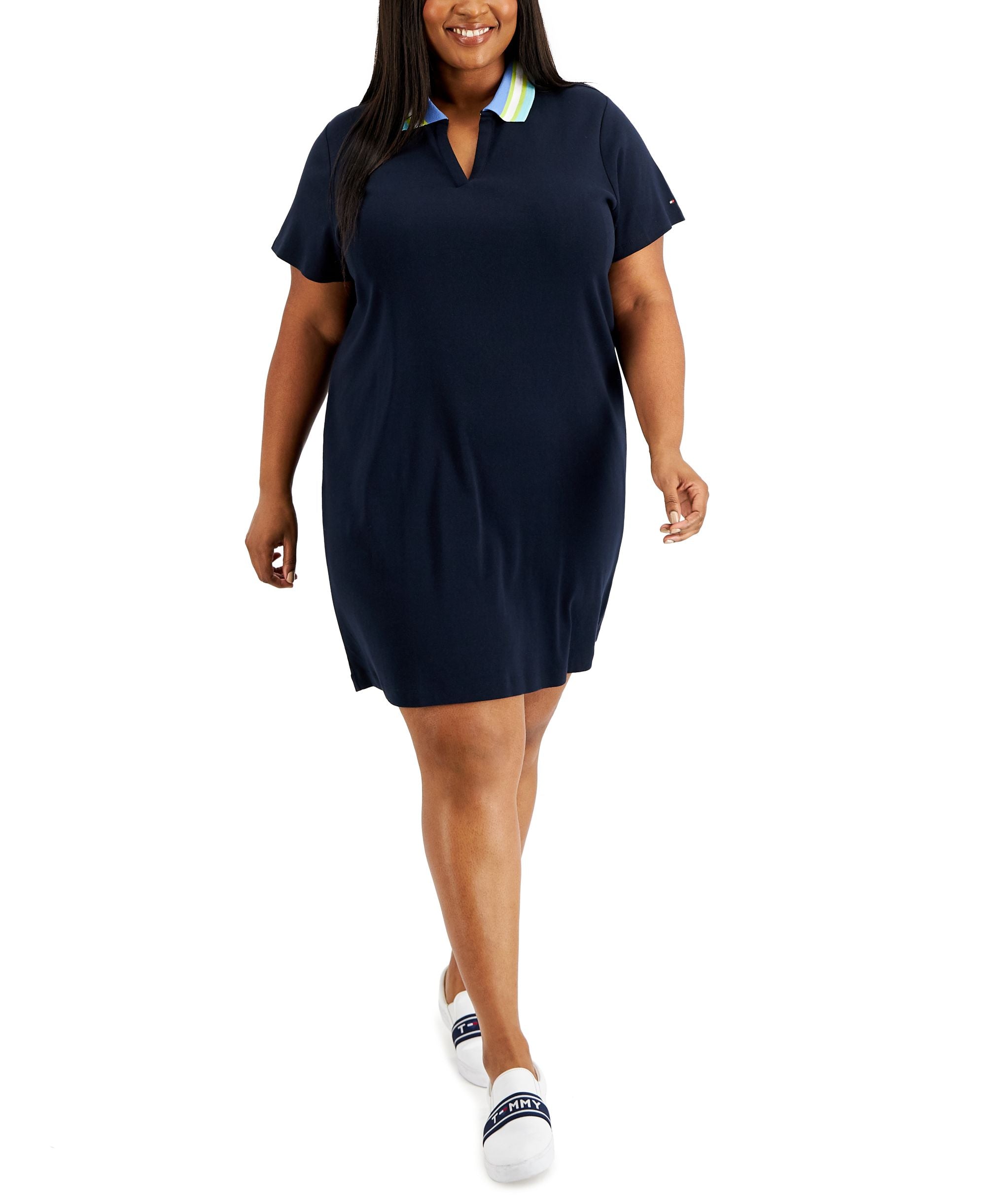 Tommy Hilfiger Plus Size Cotton Polo Dress