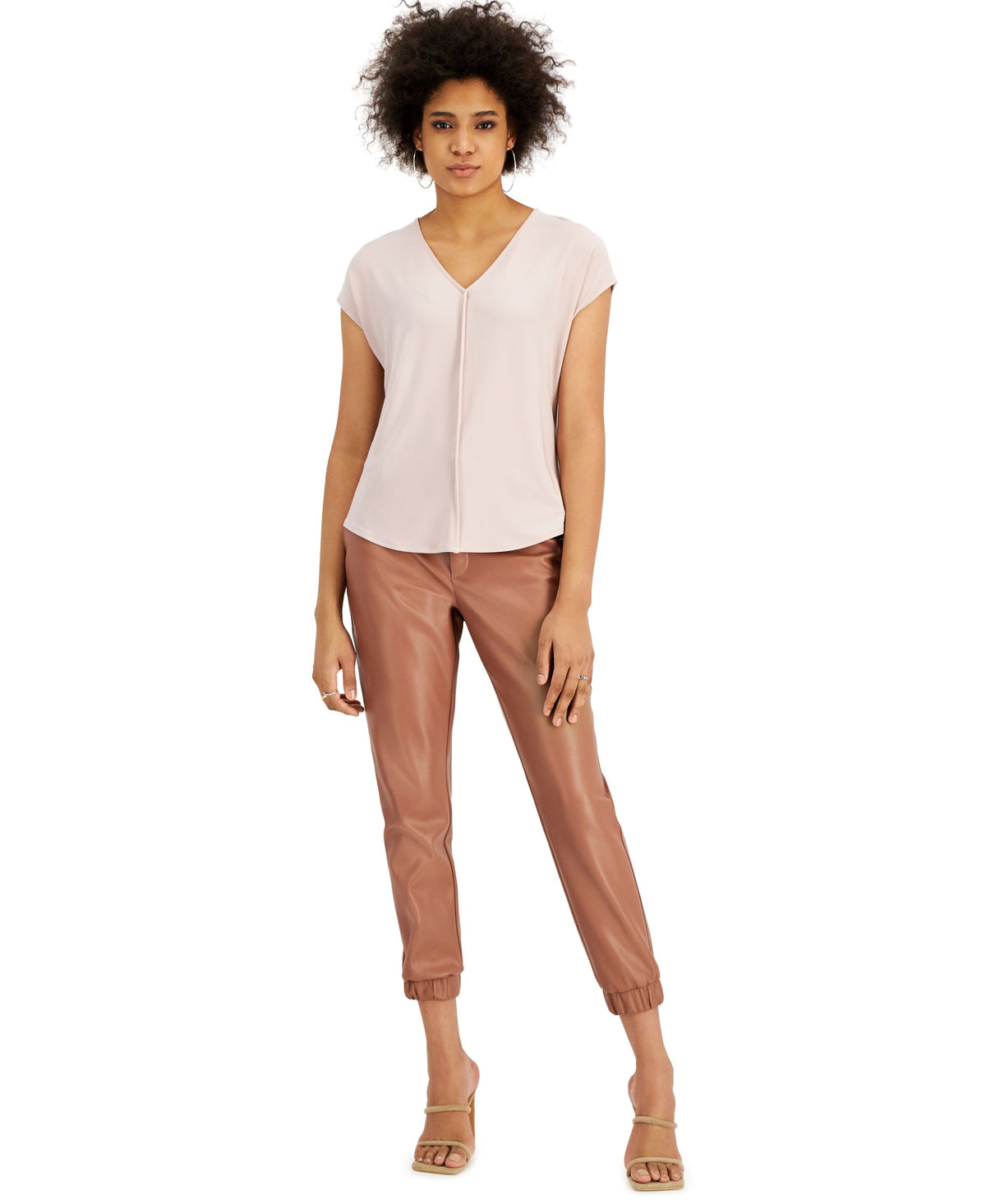 Seamed V-Neck Top