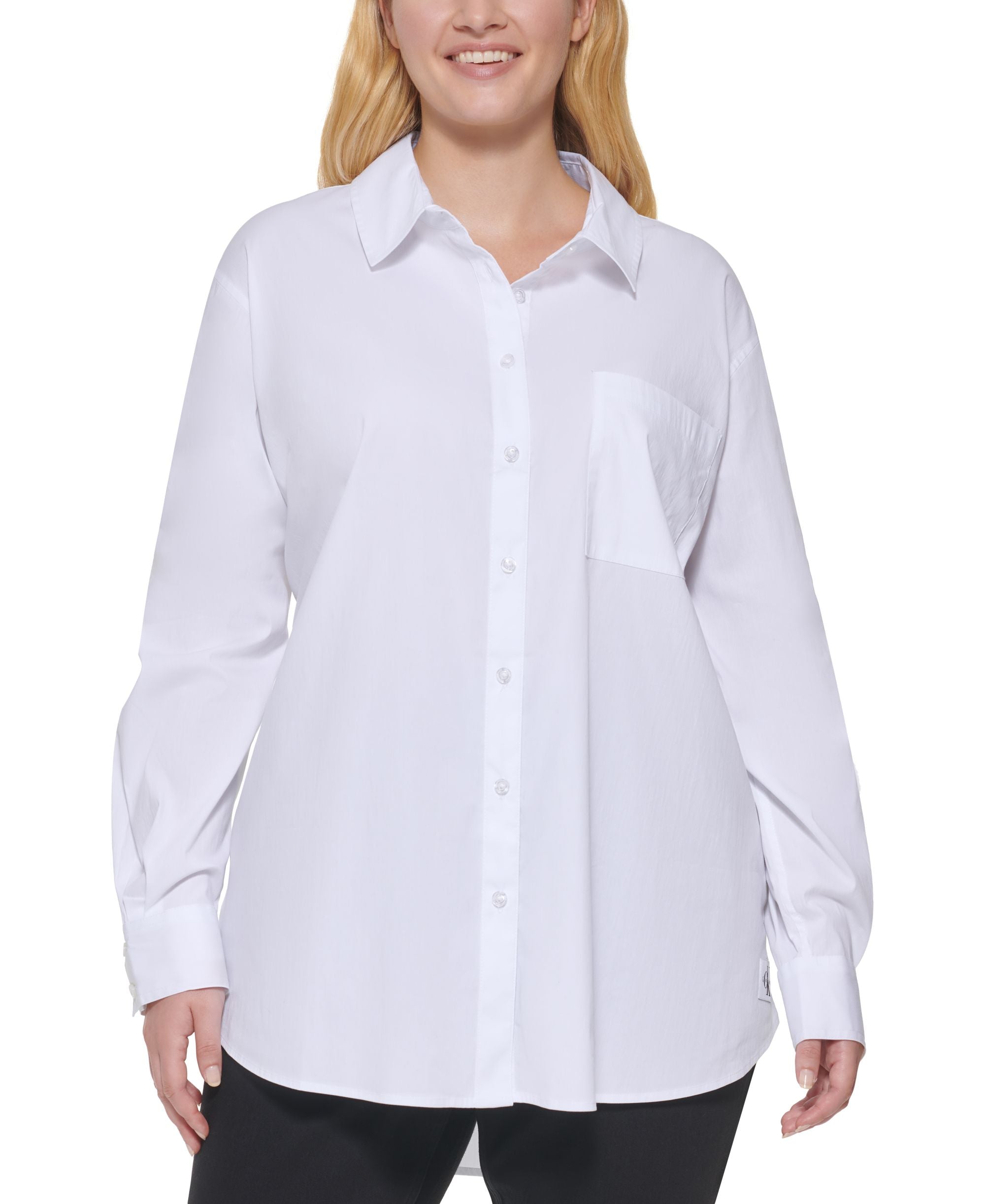 Calvin Klein Jeans Trendy Plus Size Button Up Shirt