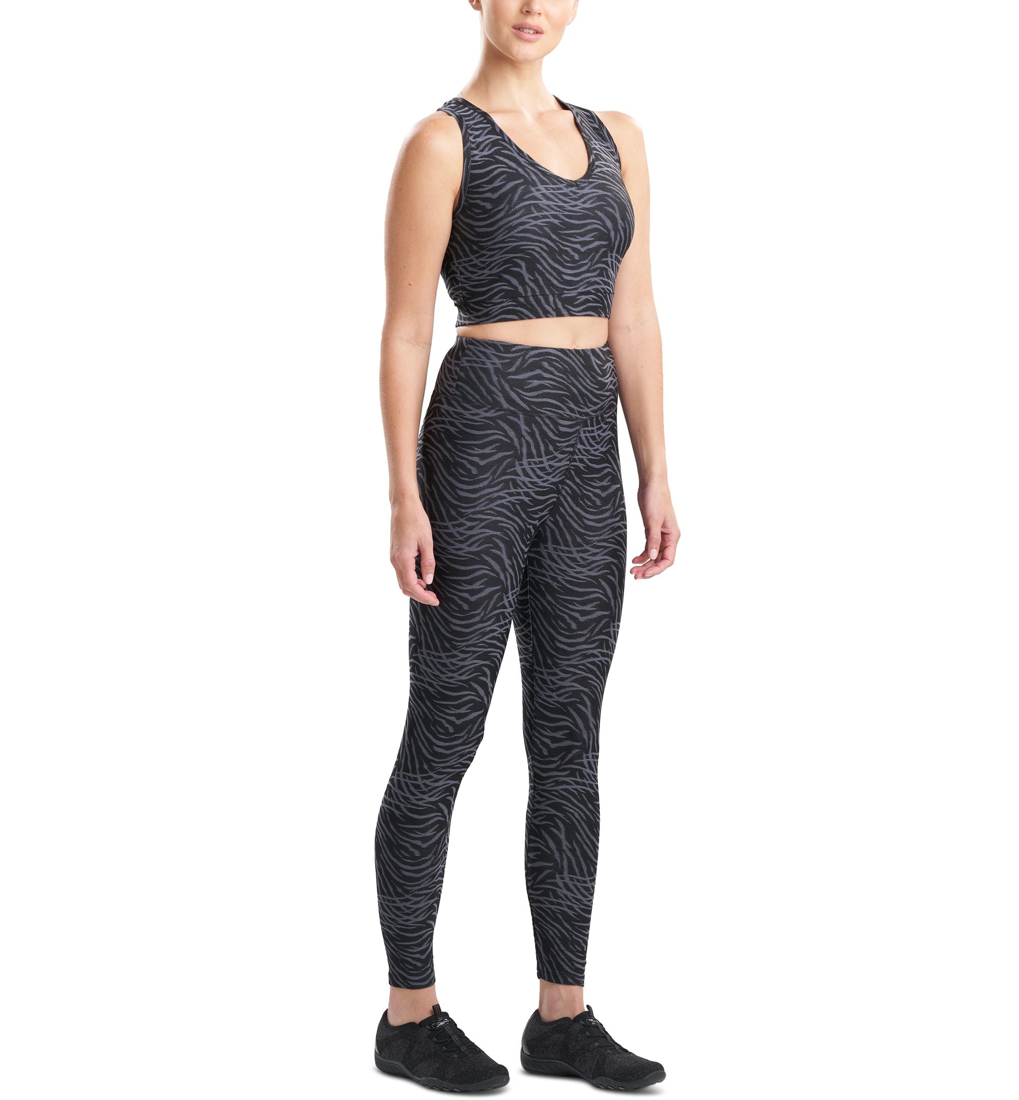 Josie Natori Getaway Animal-Print Cropped Tank Top