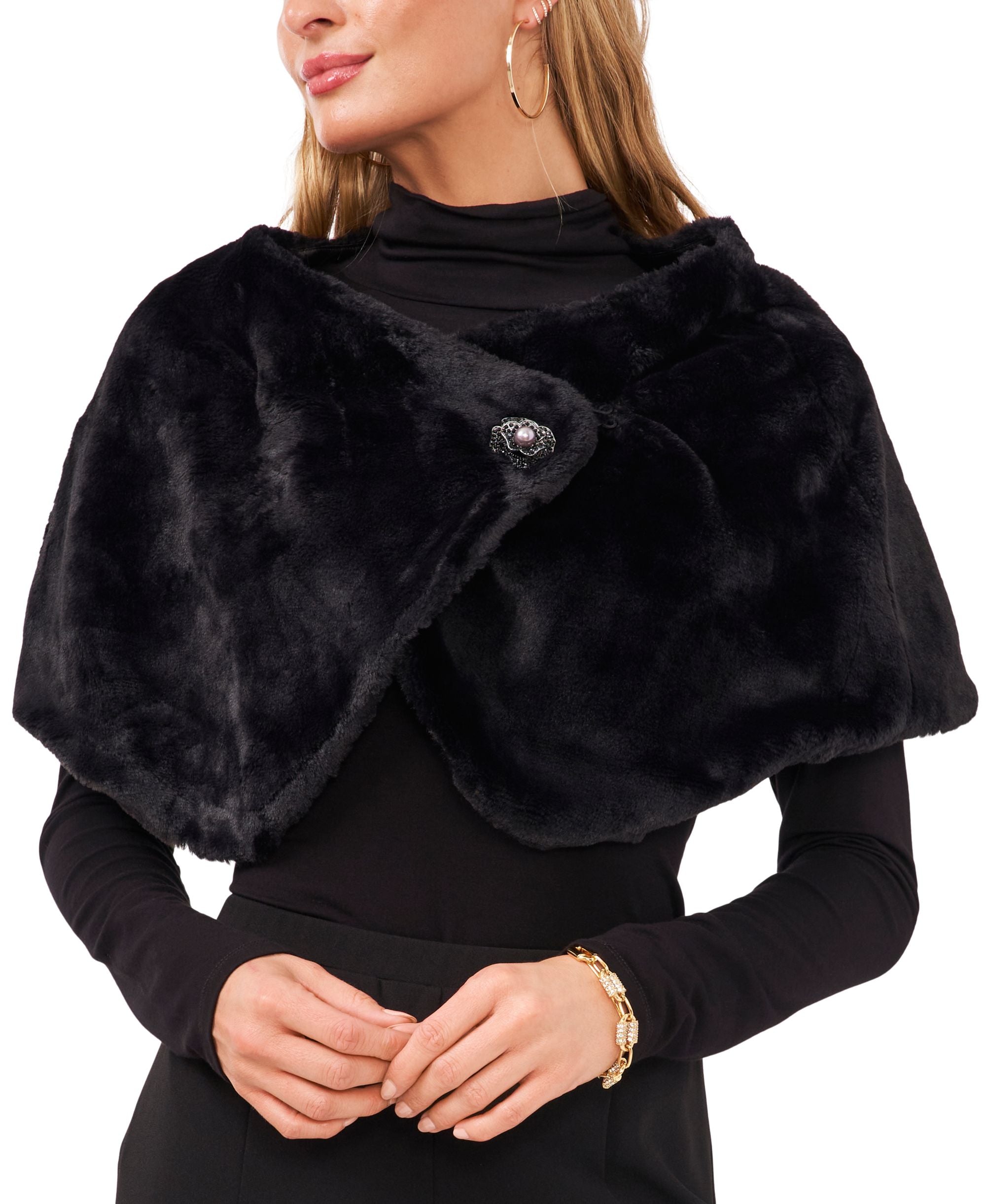 Faux-Fur Shrug
