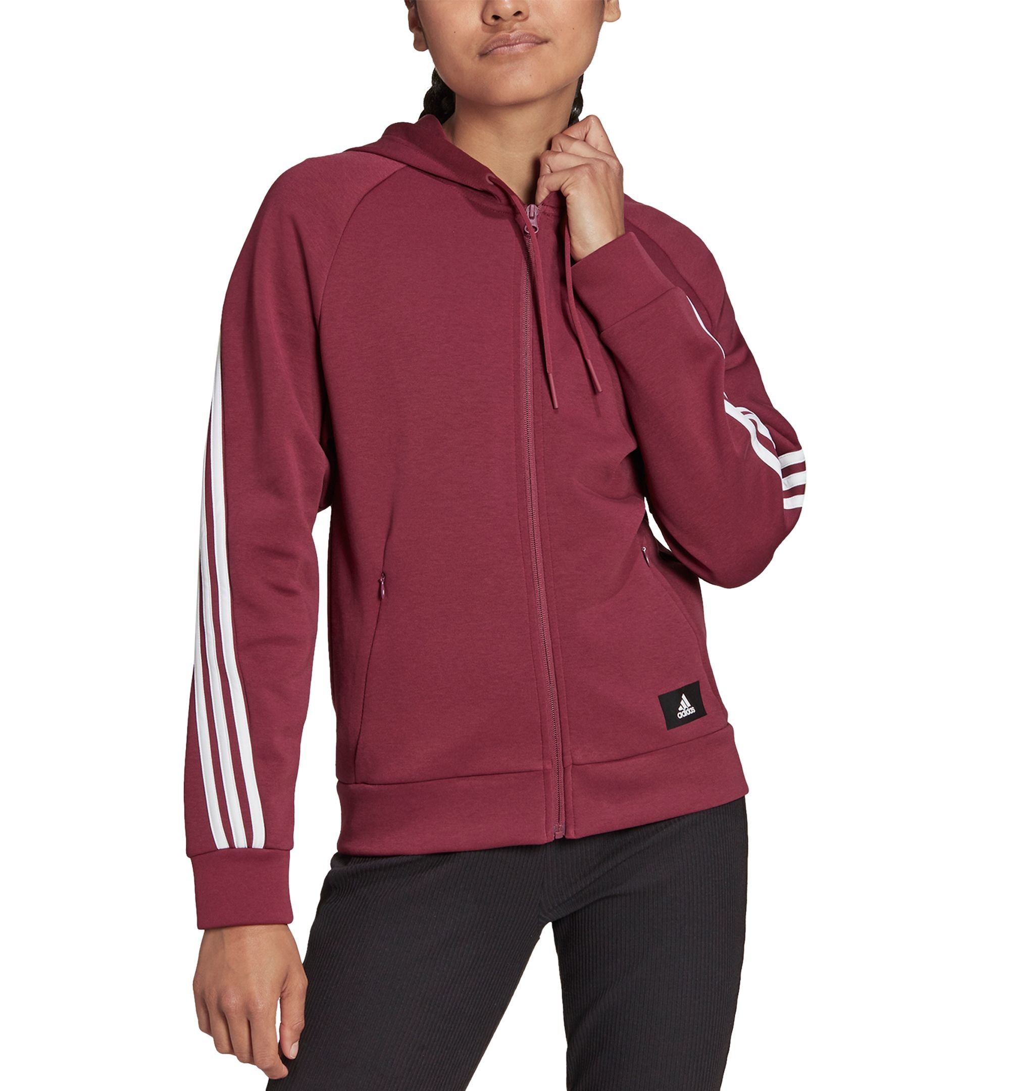 Adidas Womens Zip Front Hooded Jacket