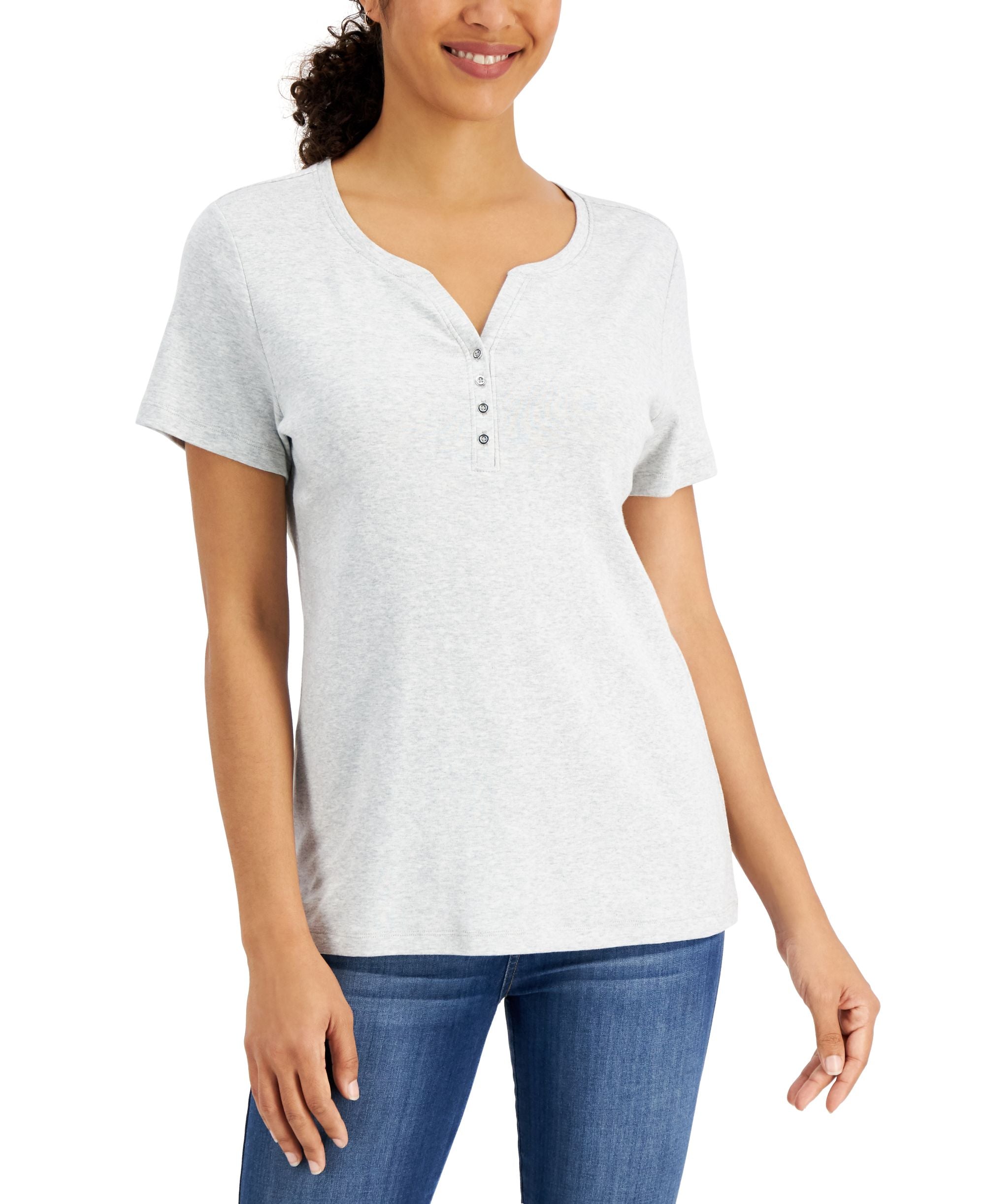 Short Sleeve Henley Top