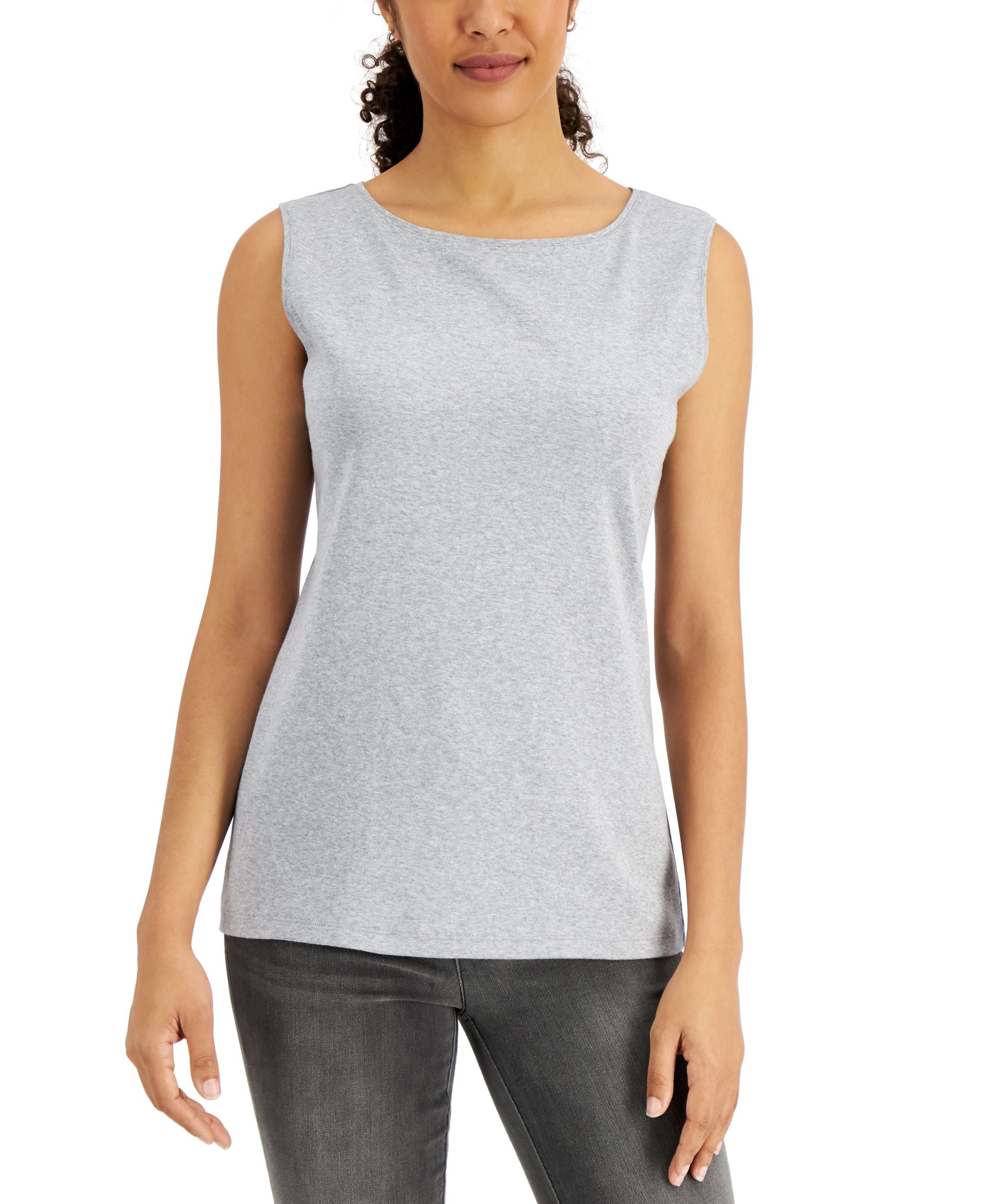 Cotton Scoop-Neck Top